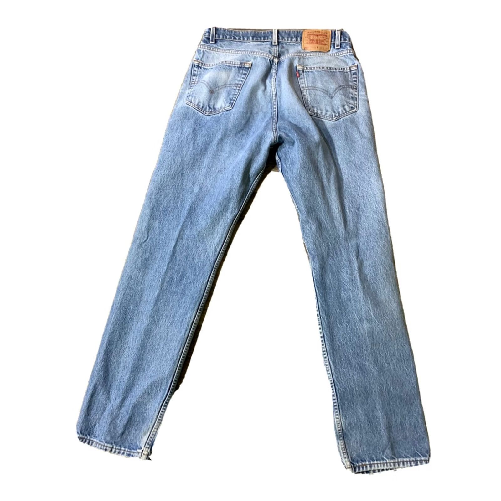 Levi's VINTAGE Levi's 505 Men's Regular Fit Straight Leg Jeans 36Wx34L Blue Cotton Size US 36 / EU 52 - 2 Thumbnail