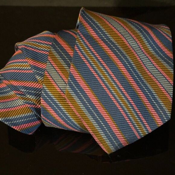 Christian Dior Monsieur × Dior Dior Mid Century Modern Neckwear Tie 100% All Silk Neon Oran Size ONE SIZE - 3 Thumbnail