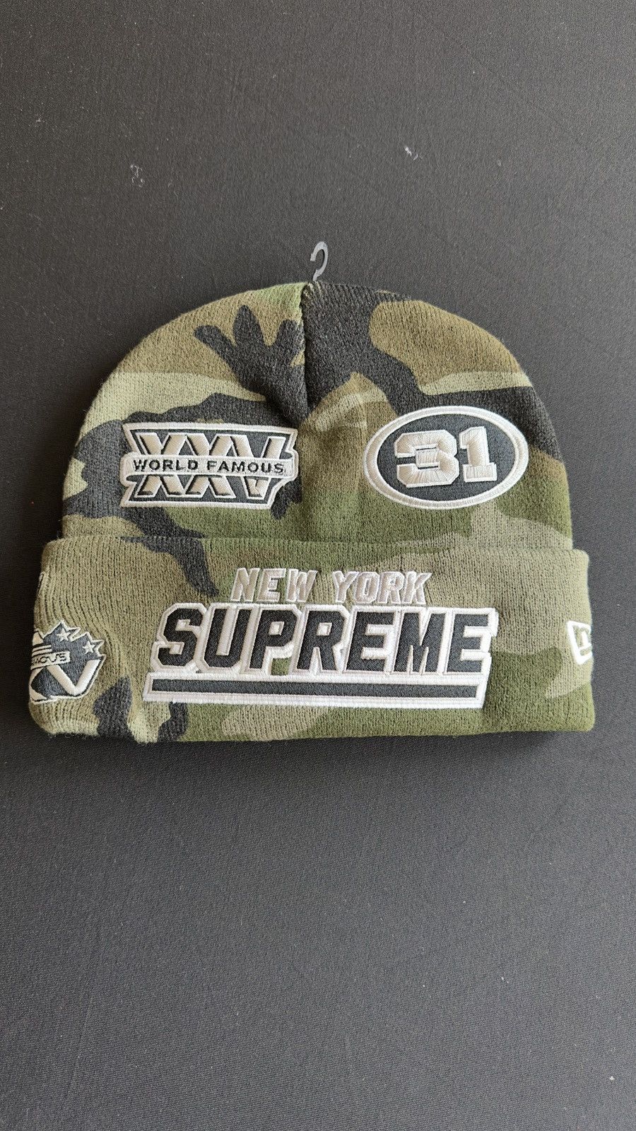 Supreme × True Religion Supreme x True Religion Olive Camo Beanie