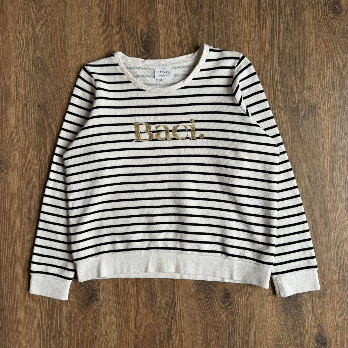 Sezane Sézane Stripped Sweater Women’s L White Size L / US 10 / IT 46 - 1 Thumbnail
