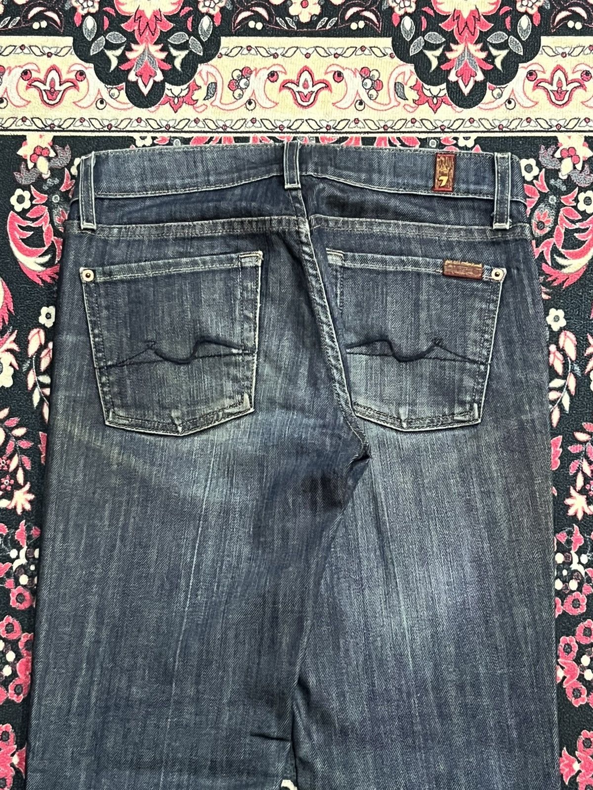 7 For All Mankind 7 For All Mankind Dark Blue Washed Flare Jeans Size 26" / US 2 / IT 38 - 7 Thumbnail