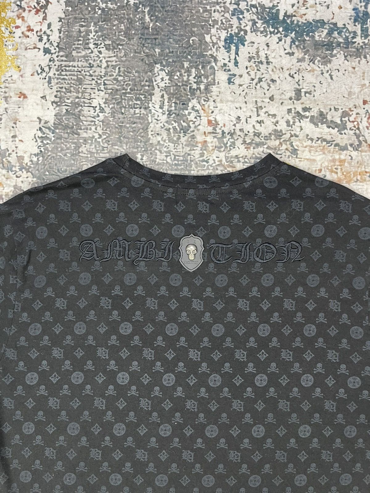Beauty Beast Be Ambition Skull Full Printed All Over Back Hit Shirt Size US XL / EU 56 / 4 - 7 Thumbnail