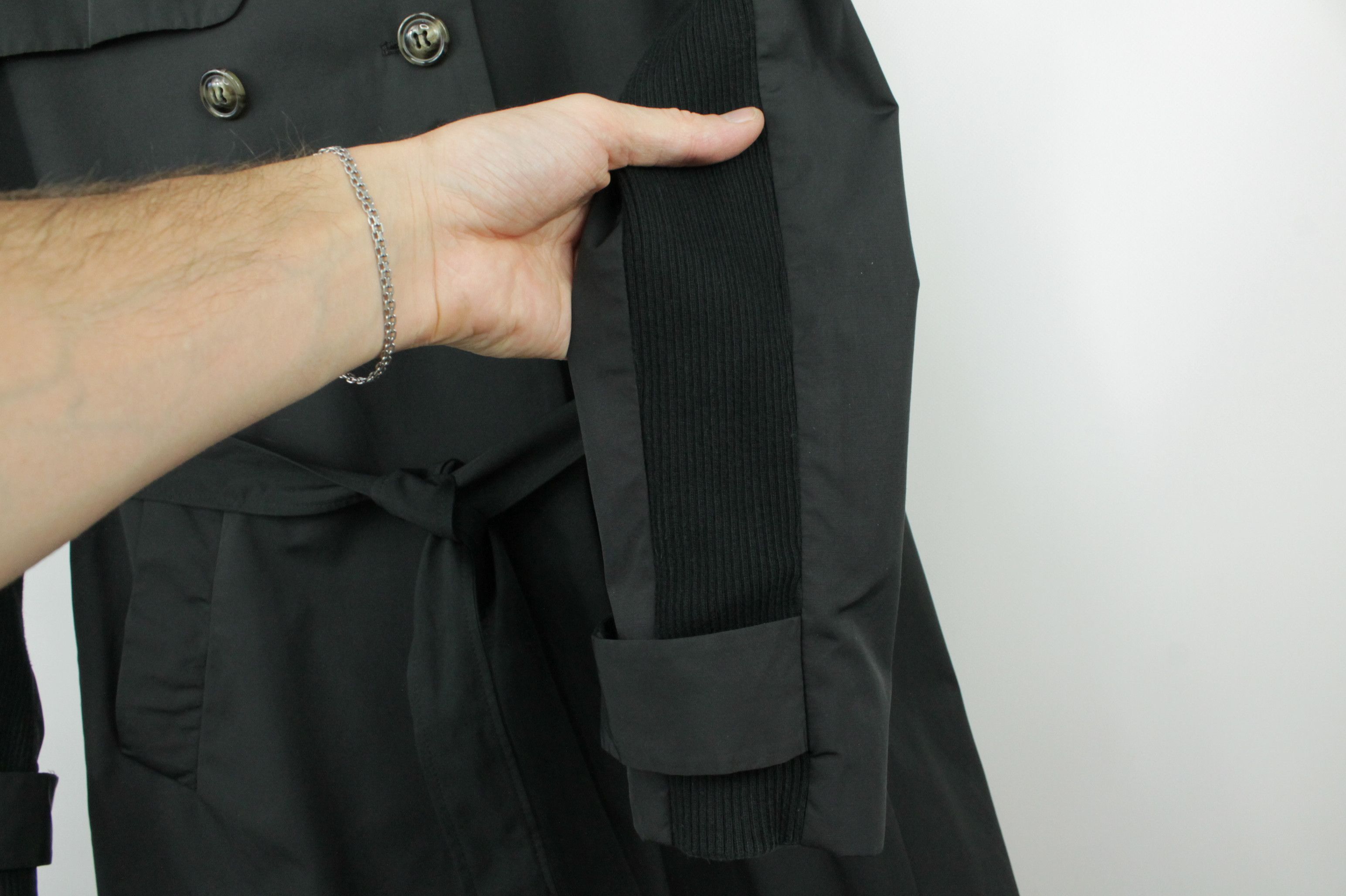 Joseph Joseph Double-Breasted Black Cotton Belted Trench Coat Size M / US 6-8 / IT 42-44 - 6 Thumbnail