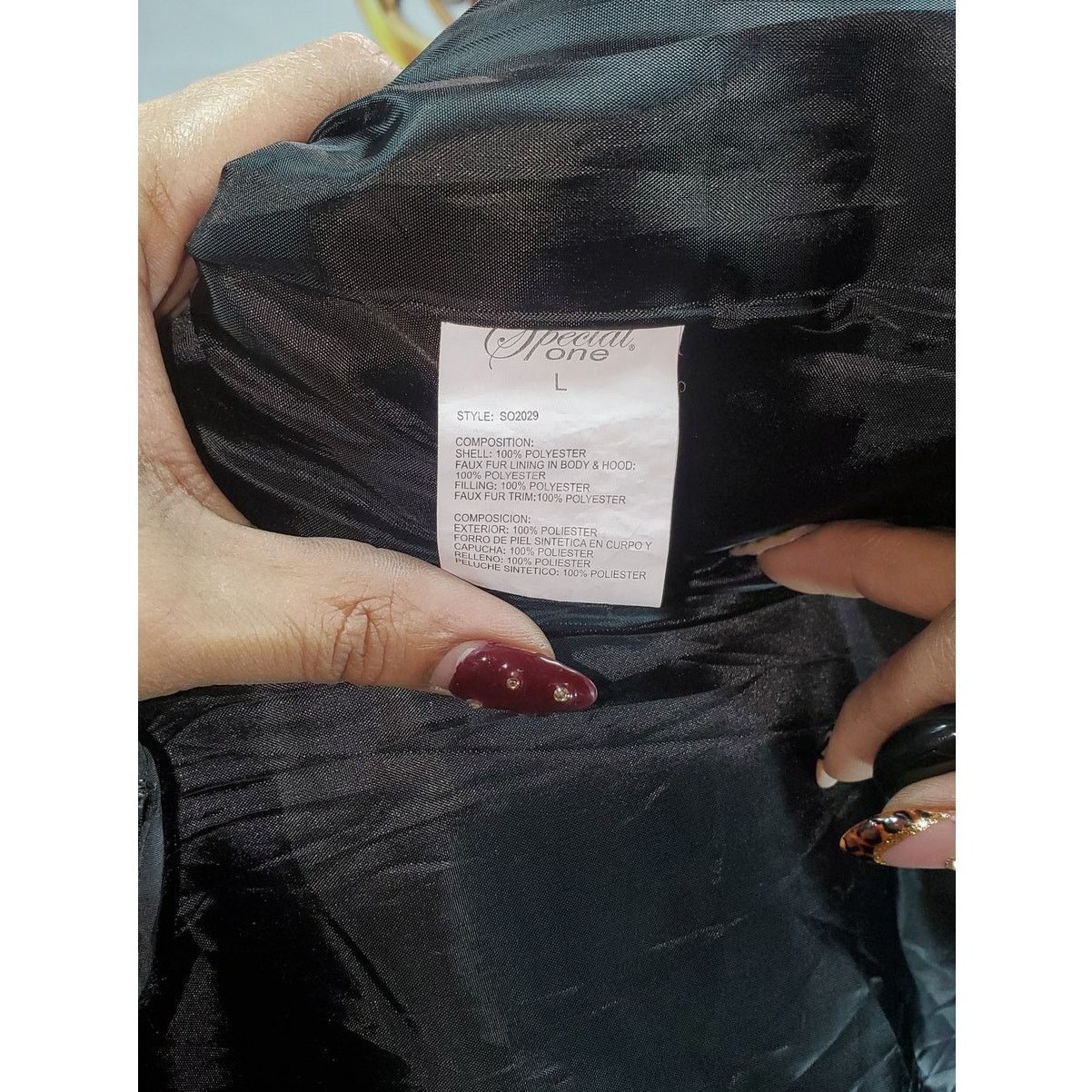 Other Special One Black Puffer Coat Hood Women’s Large Size L / US 10 / IT 46 - 6 Thumbnail