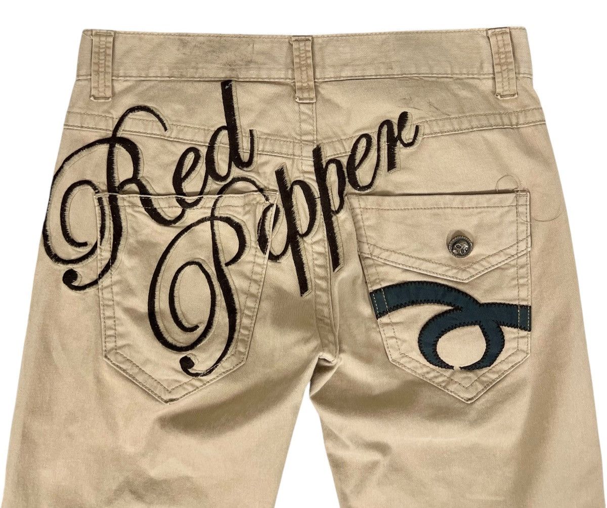Japanese Brand Vintage Red Pepper Embroidered With Skull Button Size US 32 / EU 48 - 6 Thumbnail