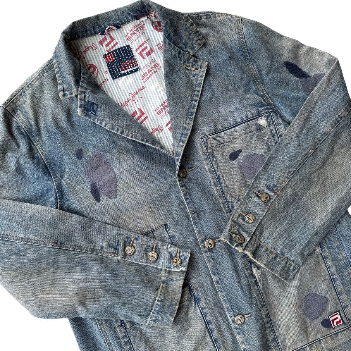 Evisu × Pepe Jeans Y2K Pepe Jeans Denim Blazer Jean Coat Vintage HipHop Trucker Size US XXL / EU 58 / 5 - 13 Thumbnail