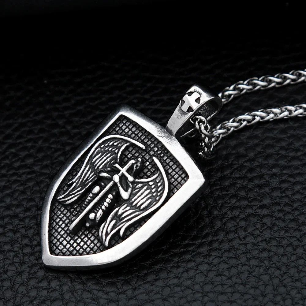 Vintage 316L Stainless Steel Archangel Necklace Size ONE SIZE - 4 Thumbnail