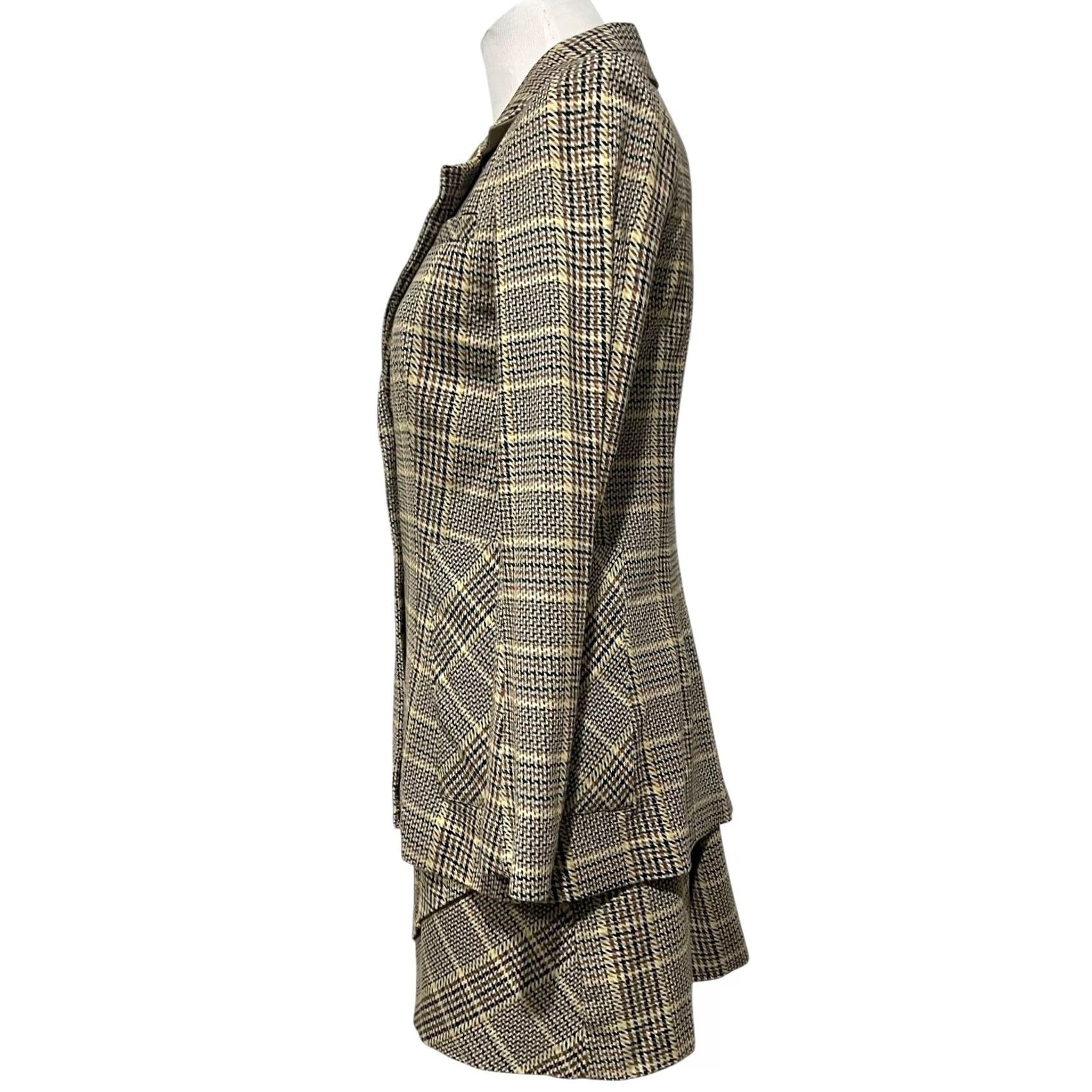 Vintage Cabi Skirt Suit Set Houndstooth Buttons Skirt & Jacket Pastime Preppy Size M 2 Piece Women Vintage No- Longer considered Size 32" / US 10 / IT 46 - 7 Thumbnail