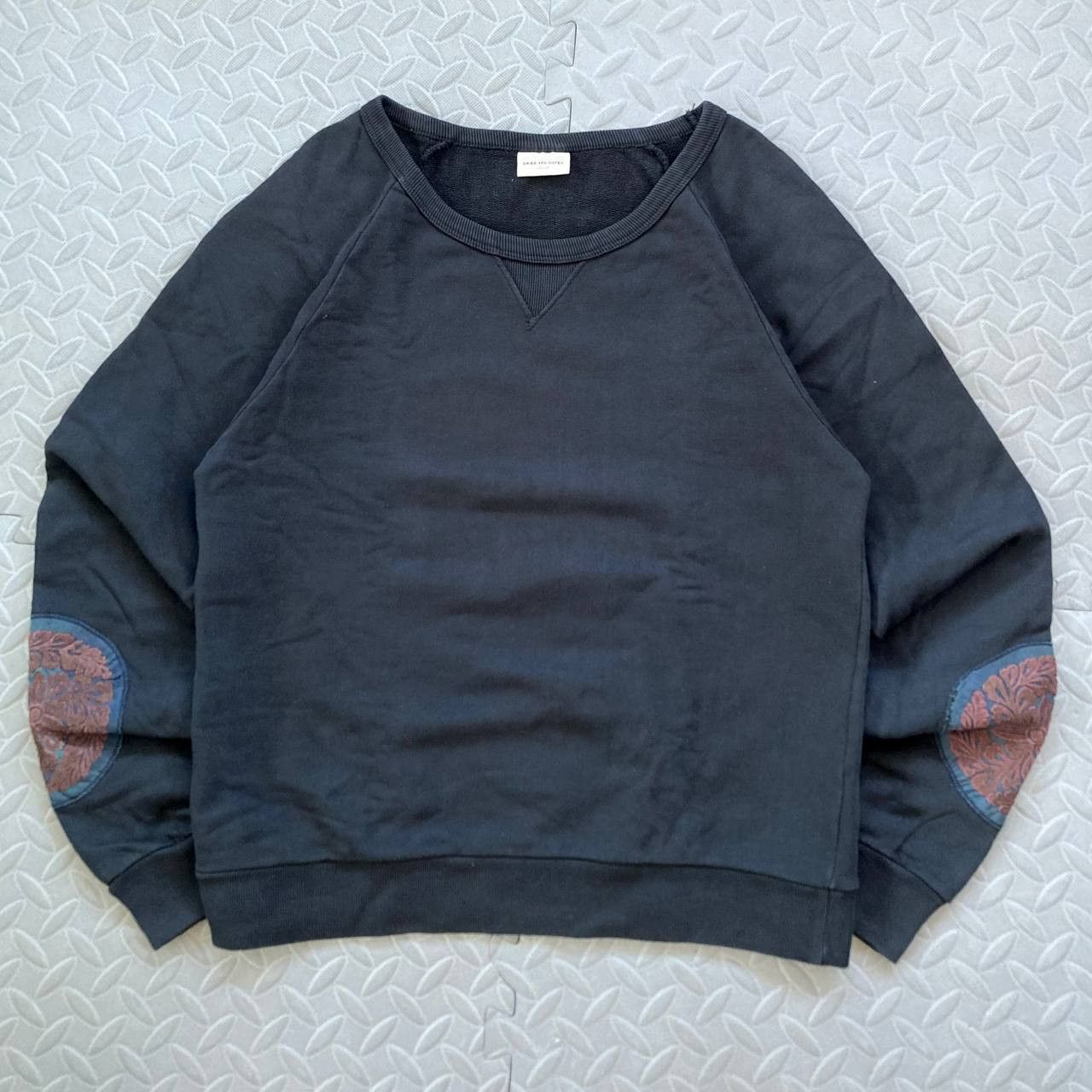 Dries Van Noten Bateau Neck Elbow Patched Sweatshirt Size S / US 4 / IT 40 - 1 Thumbnail