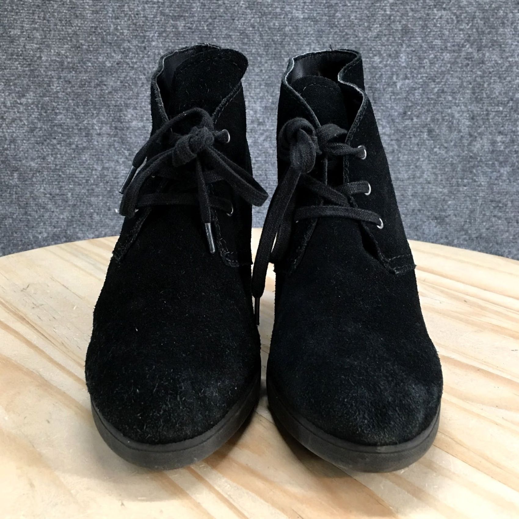 Dolce Vita Dolce Vita Boots Womens 8.5 Casual Lace Up Wedge Ankle Bootie Black Leather Boots Size US 9 / IT 39 - 7 Thumbnail