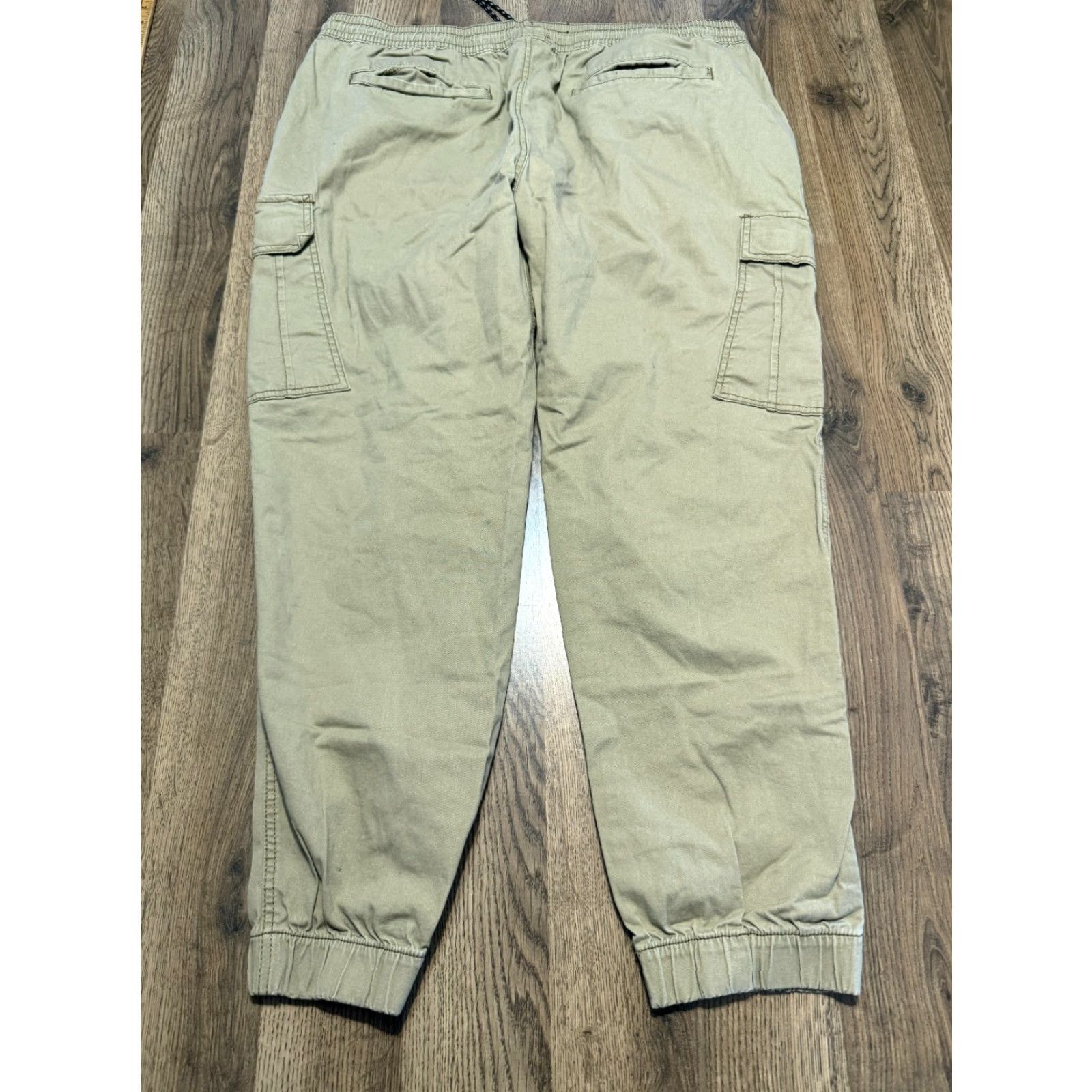 George George Pants Male XL Brown Pull On Khaki Tie Waist Pockets Regular Inseam 27in Khakis Size US 36 / EU 52 - 3 Thumbnail