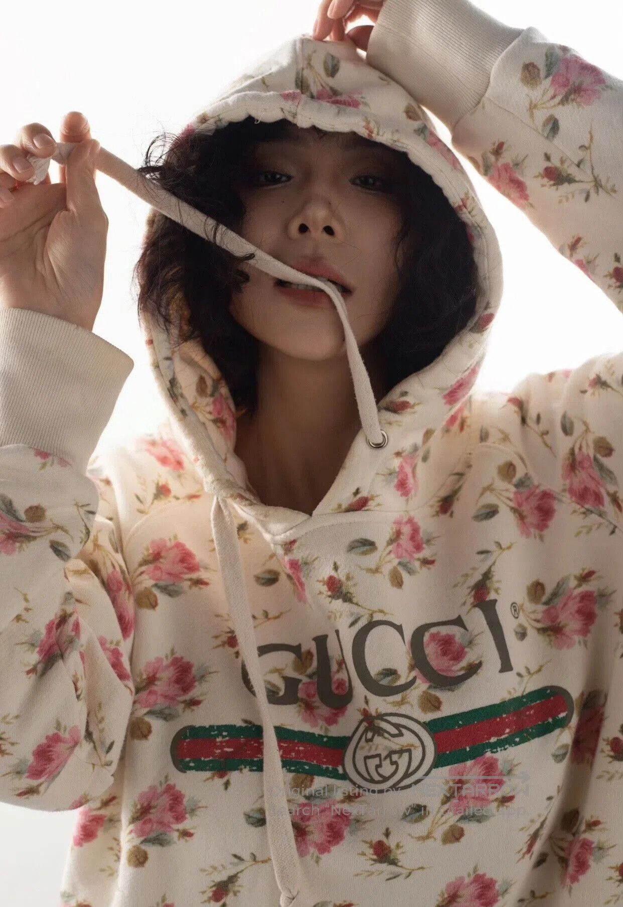 Gucci Gucci Pink Floral Double G White Hoodie. Size XS / US 0-2 / IT 36-38 - 2 Thumbnail