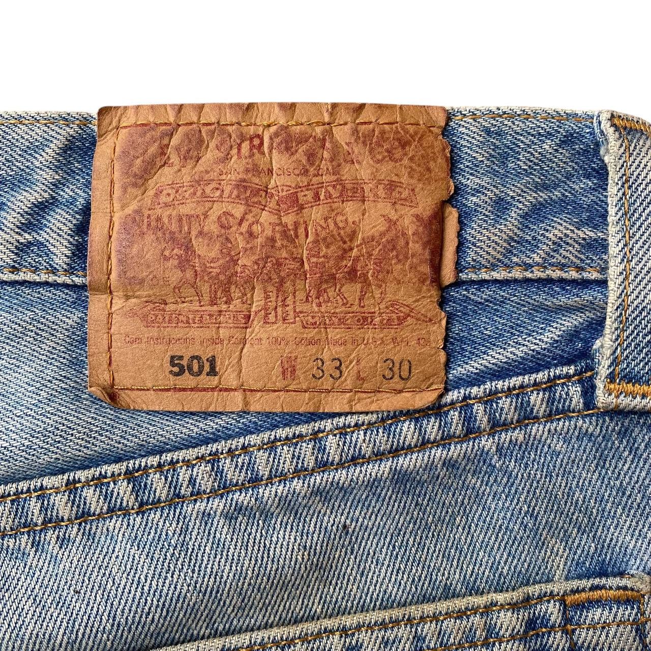 Levi's Vintage Clothing VINTAGE 00S LEVIS 501 DISTRESSED DENIM W32X29"(J09-03) Size US 32 / EU 48 - 12 Thumbnail