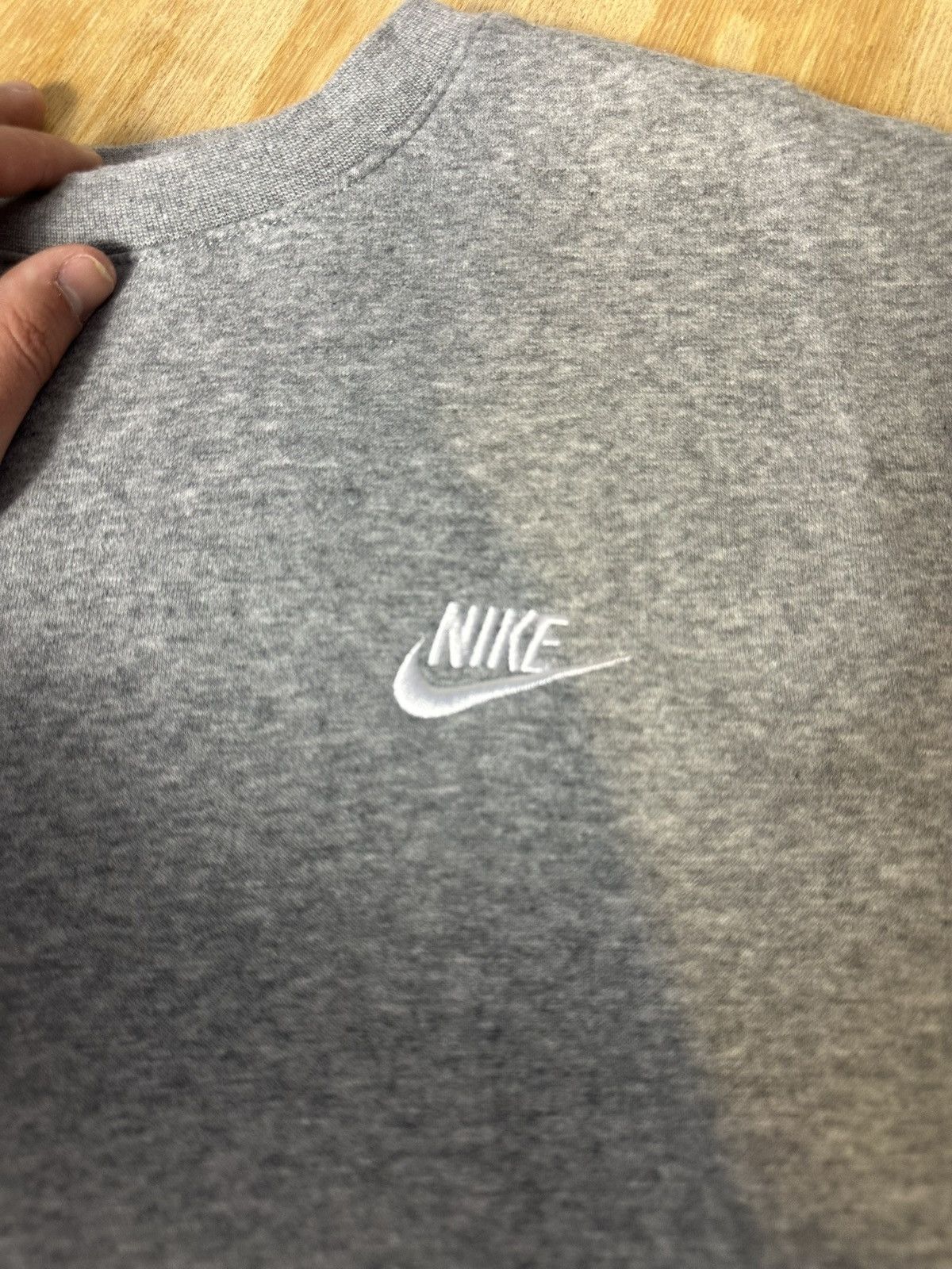Nike Nike Grey Crewneck Pullover Sweatshirt Classic Swoosh Medium Size US M / EU 48-50 / 2 - 4 Thumbnail