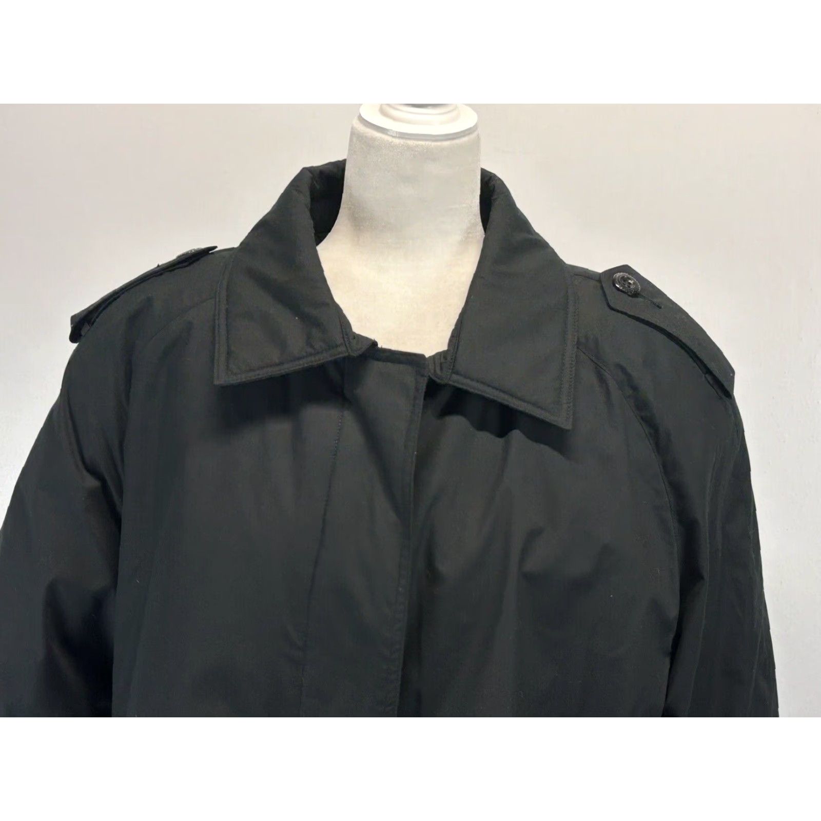 Vintage VINTAGE The Company Store Down Trench Coat Jacket Belted Midi Plus Size 20 Black Women’s Coat Size 3XL / US 20-22 - 5 Thumbnail