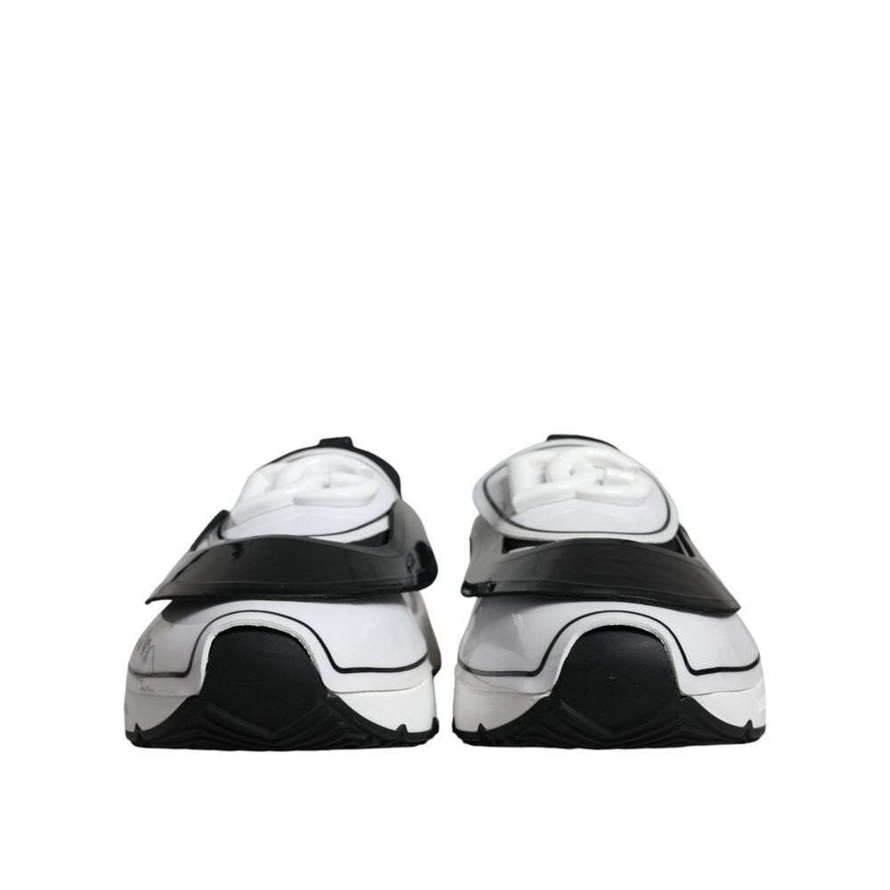 Dolce & Gabbana Dolce & Gabbana White Black Logo Plaque Daymaster Sneakers S Size US 11 / EU 44 - 2 Thumbnail