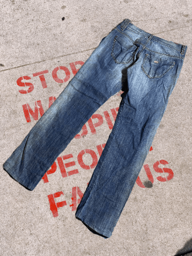 Miss Sixty Vintage Miss Sixty Jeans Flared Distressed 00s Low Rice Size 25" / US 0 / IT 36 - 1 Thumbnail