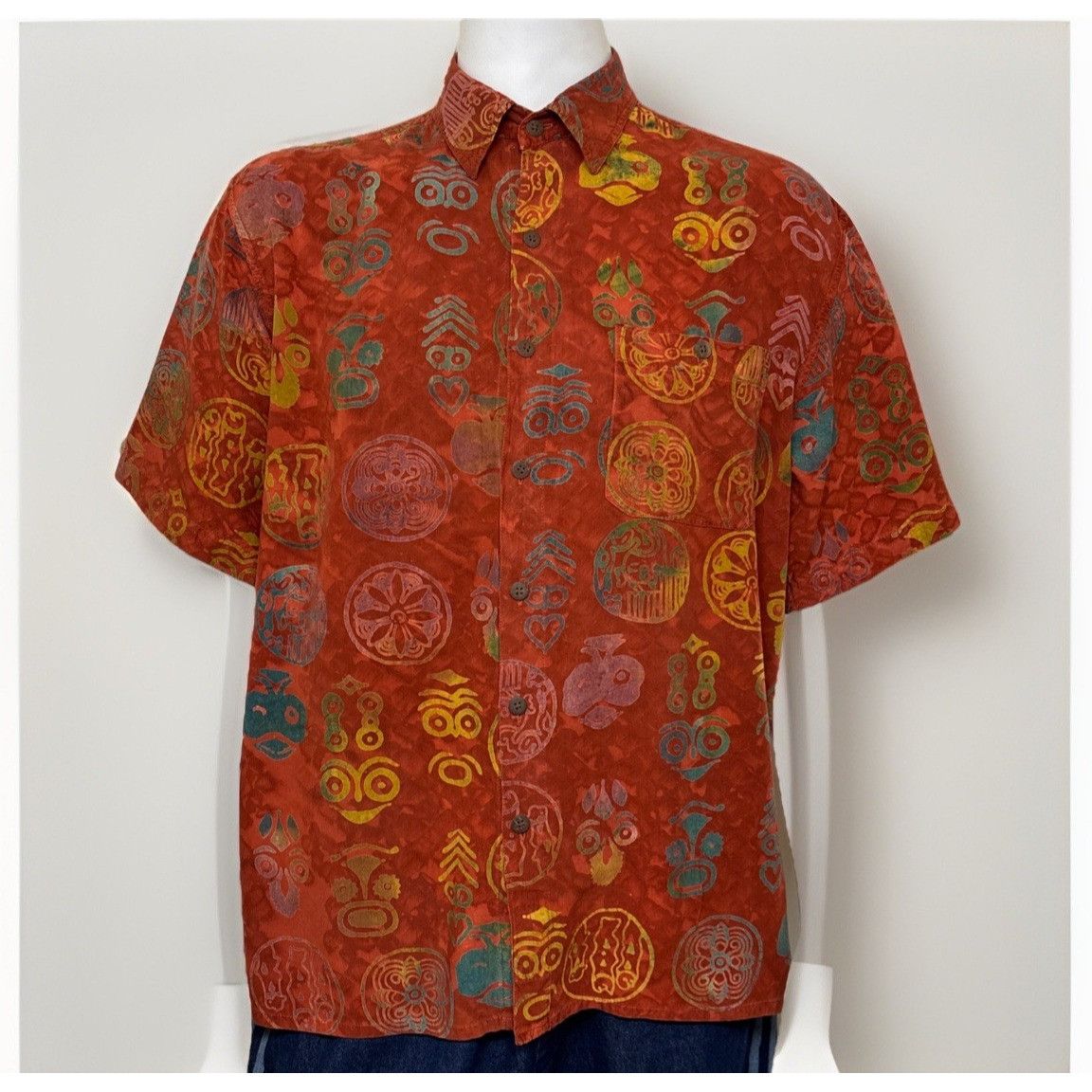 The Territory Ahead Territory Ahead Shirt Mens L Tribal Batik Short Sleeve Butto Size US L / EU 52-54 / 3 - 1 Thumbnail