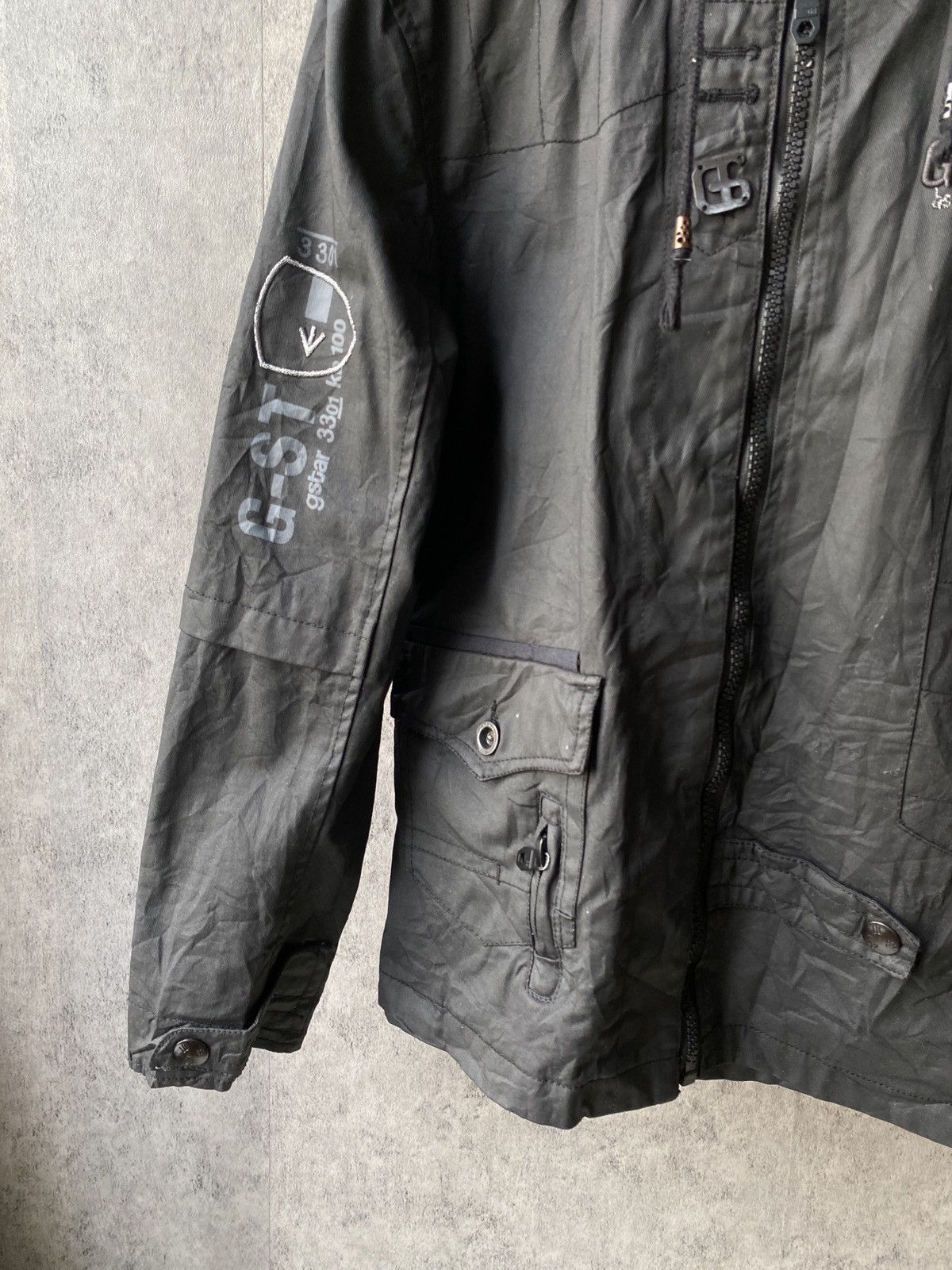 Japanese Brand G Star 3301 Waxed Hoodie Jacket Size US L / EU 52-54 / 3 - 4 Thumbnail