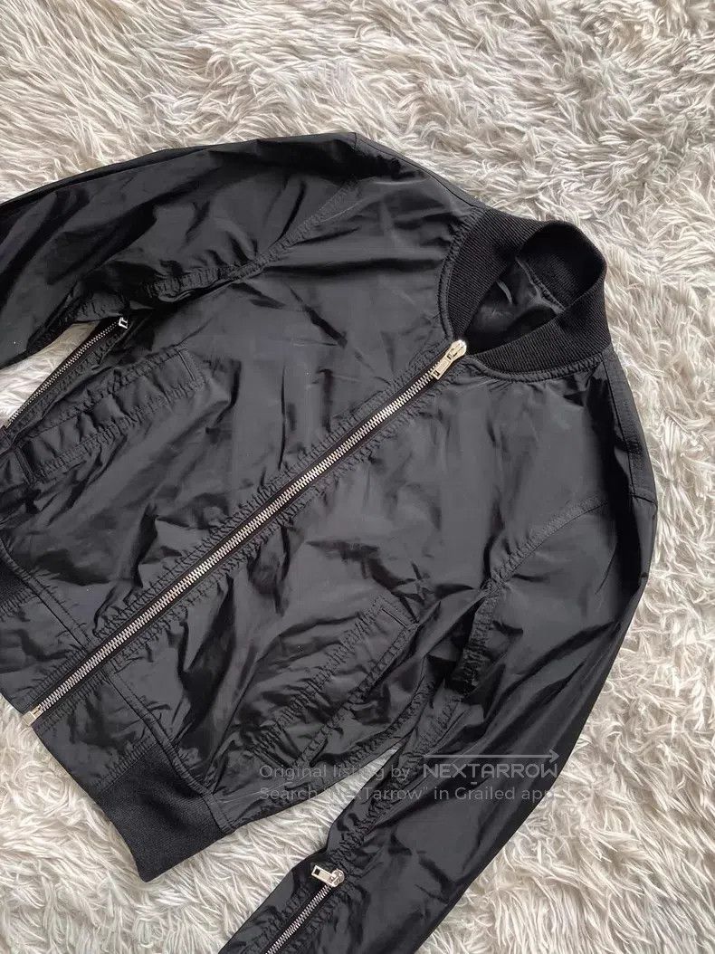Rick Owens Rick Owens Slim cropped dark zip jacket Size US M / EU 48-50 / 2 - 2 Thumbnail