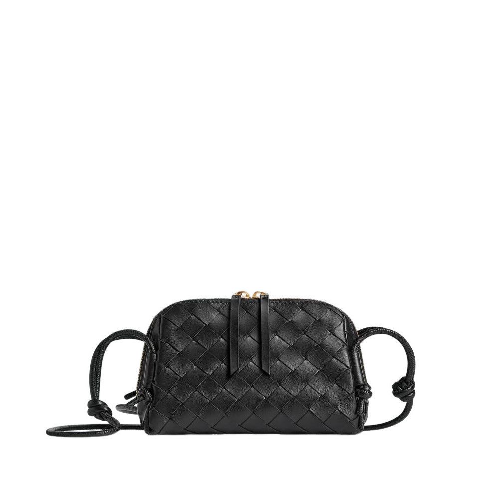 Bottega Veneta BOTTEGA VENETA Concert $2400 Black Intrecciato Leather Pouch Size ONE SIZE - 1 Thumbnail