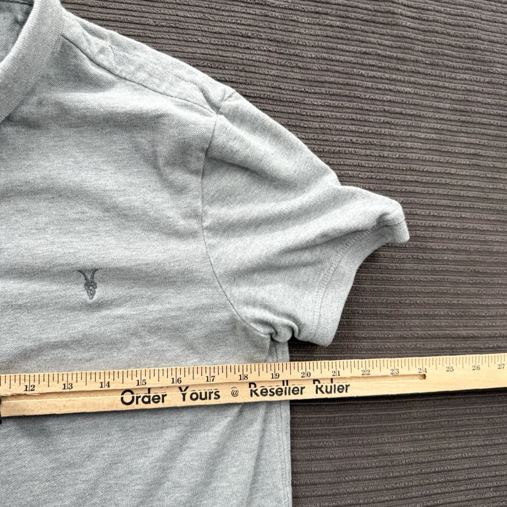 Allsaints VINTAGE is not applicable here. AllSaints Polo Shirt Men M Gray Solid Short Sleeve Button Collar Casual Golf Performance Size US M / EU 48-50 / 2 - 4 Thumbnail
