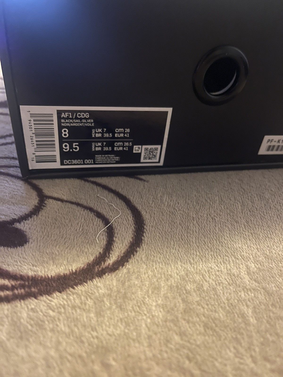 Comme des Garcons Homme Plus Nike x Comme des Garçons Air Force 1 Mid Sneakers Black Size US 8 / EU 41 - 7 Thumbnail