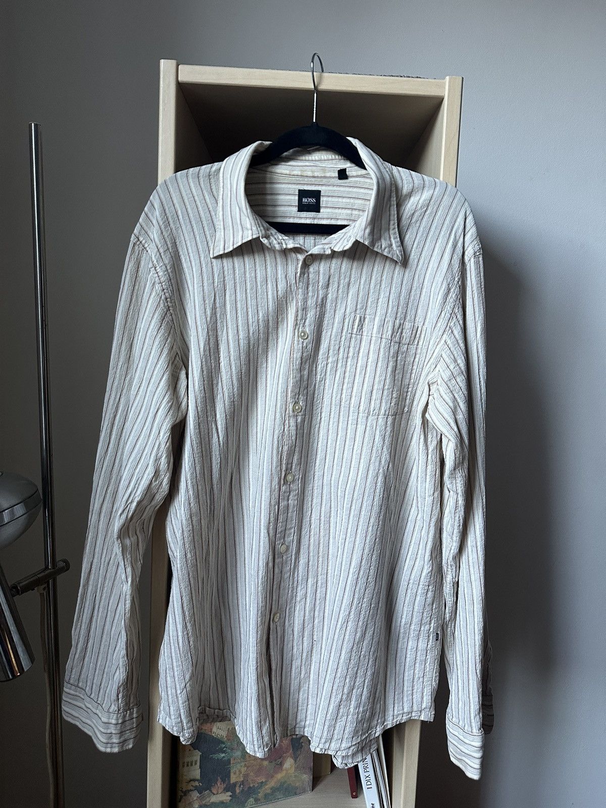 Hugo Boss Hugo Boss vintage linen shirt Size US XL / EU 56 / 4 - 1 Thumbnail