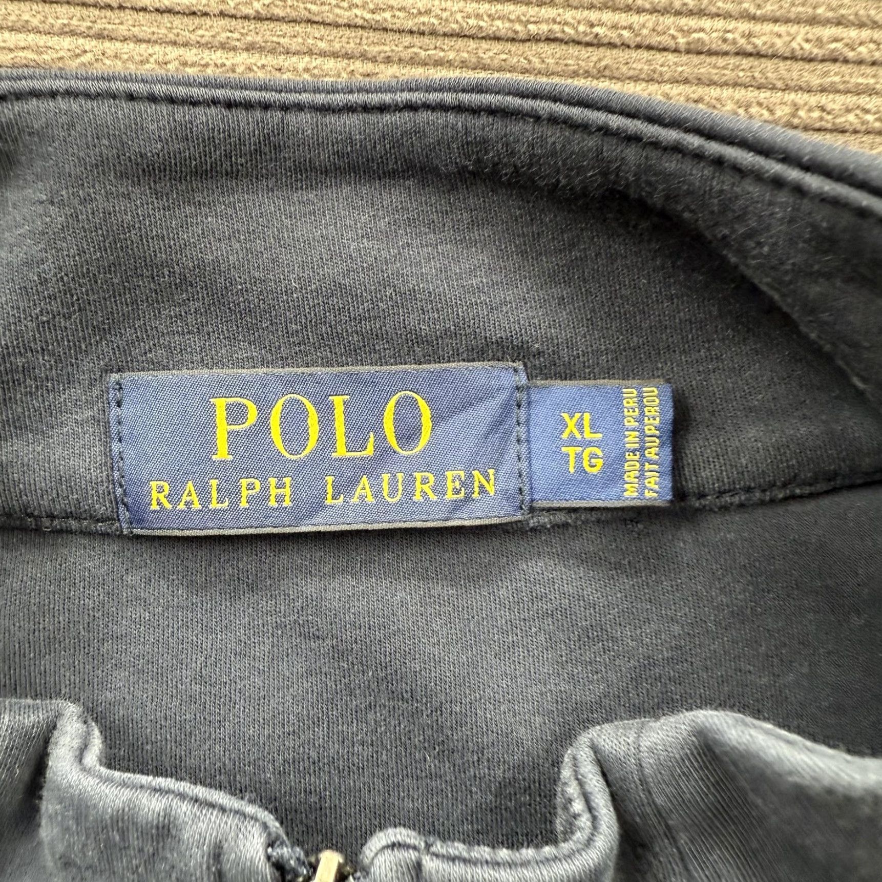 Polo Ralph Lauren Polo Ralph Lauren Pullover Mens XL 1/4 Zip Mock Neck Long Sleeve Pima Cotton Navy Blue Size US XL / EU 56 / 4 - 3 Thumbnail