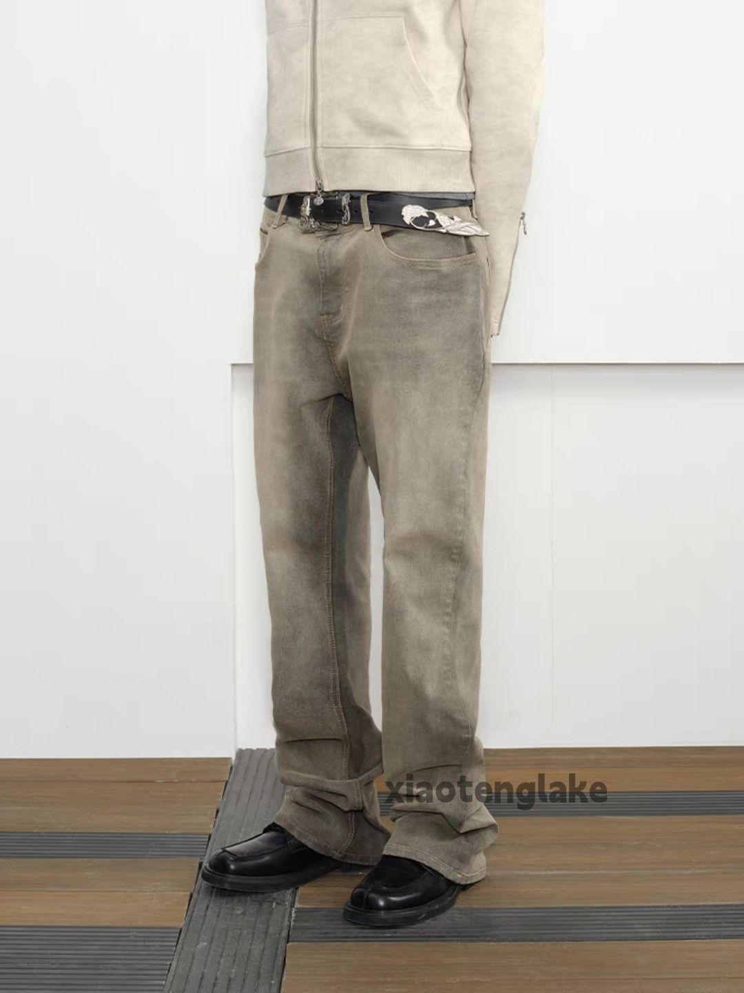 Jean × Vintage utility skate hiphop washed faded flared grunge jeans Size US 34 / EU 50 - 1 Thumbnail