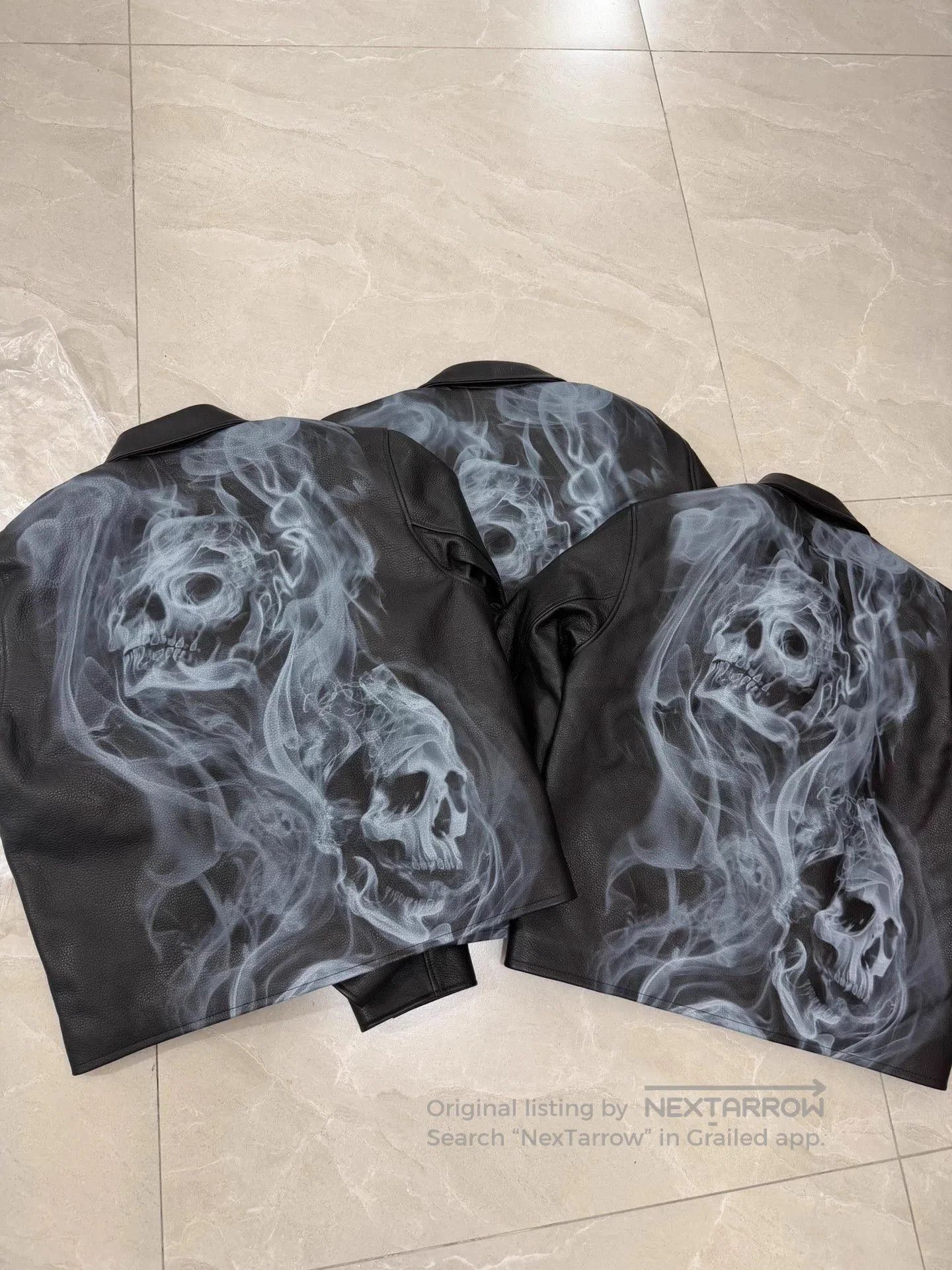 Palace Black Leather Zip-Front Jacket. Size US M / EU 48-50 / 2 - 7 Thumbnail