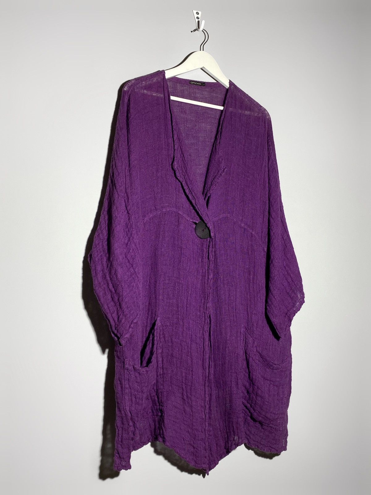 Grizas Lightweight Purple Linen Cardigan