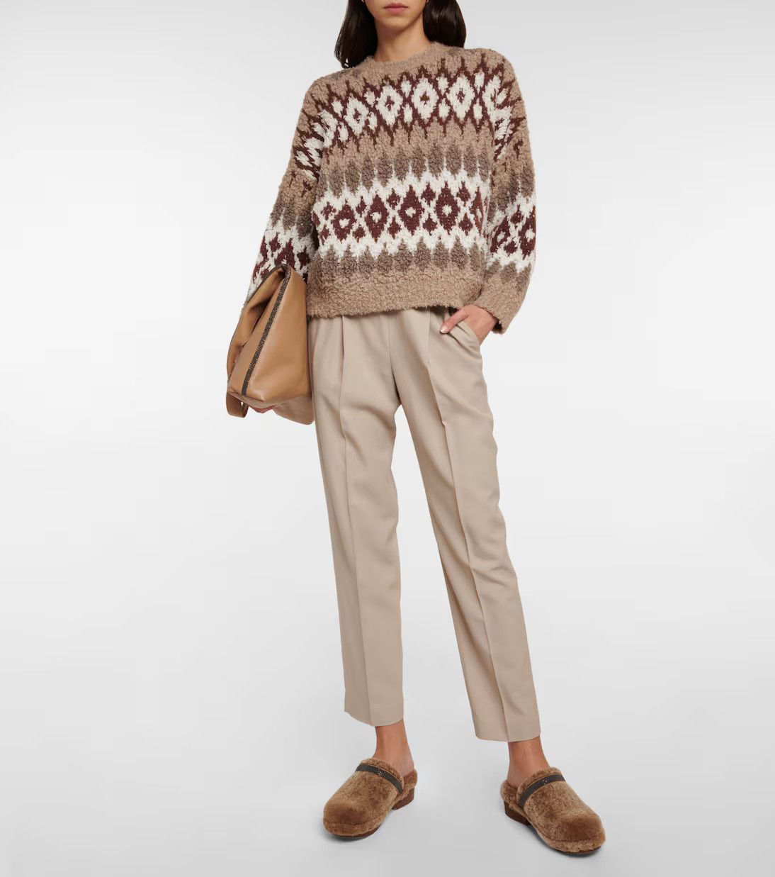 Brunello Cucinelli o1y0725 Cashmere Blend Sweater in Multicolor Size S / US 4 / IT 40 - 4 Thumbnail