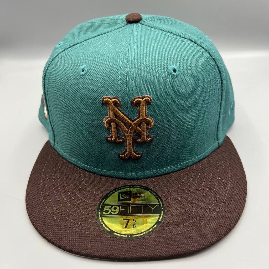 New Era New York Mets Hat Men 7 5/8 Green 59Fifty New Era Fitted Cap Size ONE SIZE - 2 Thumbnail