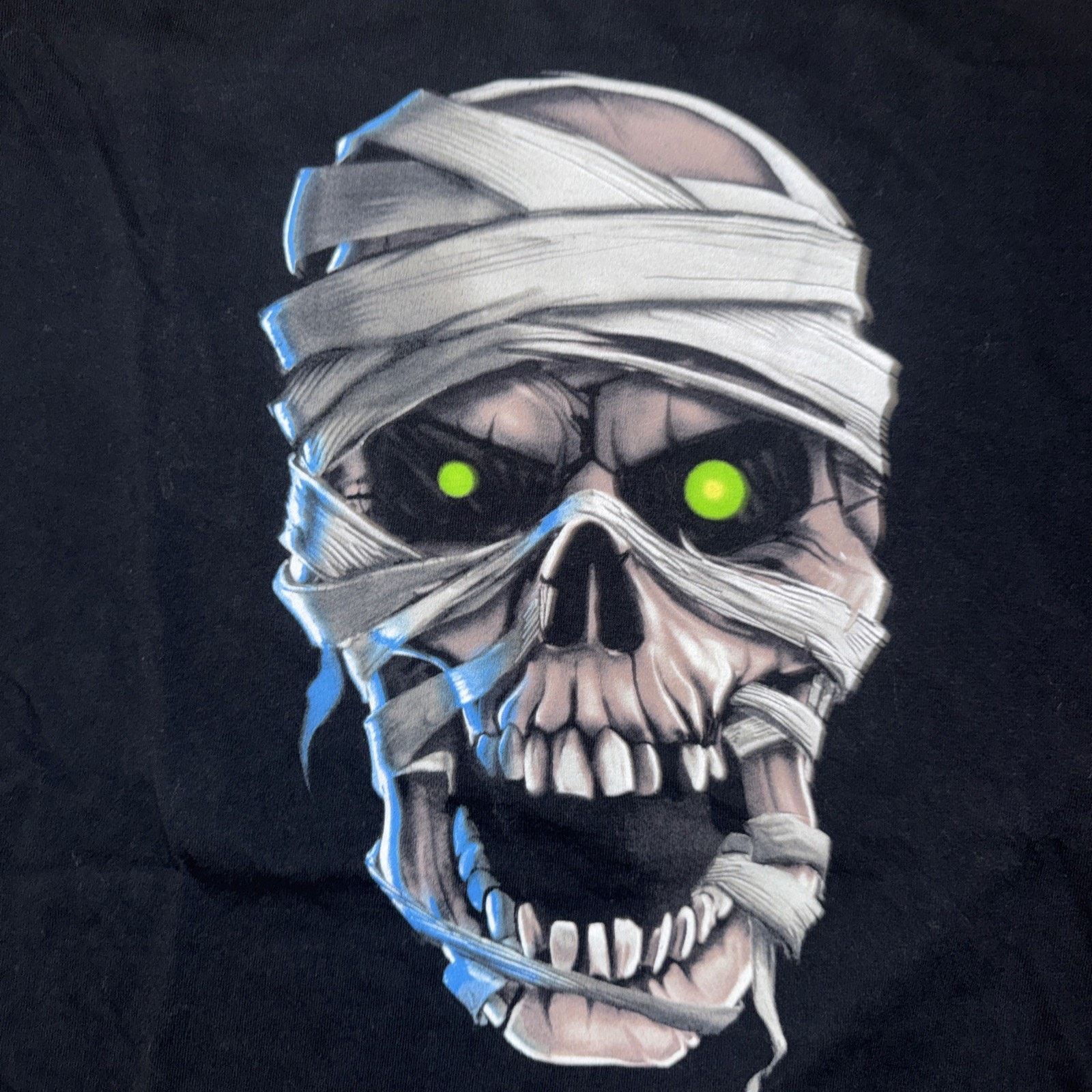 Anvil × Band Tees × Vintage Vintage Anvil Mummy Graphic T-Shirt Black XL 22x29 Size US XL / EU 56 / 4 - 2 Thumbnail