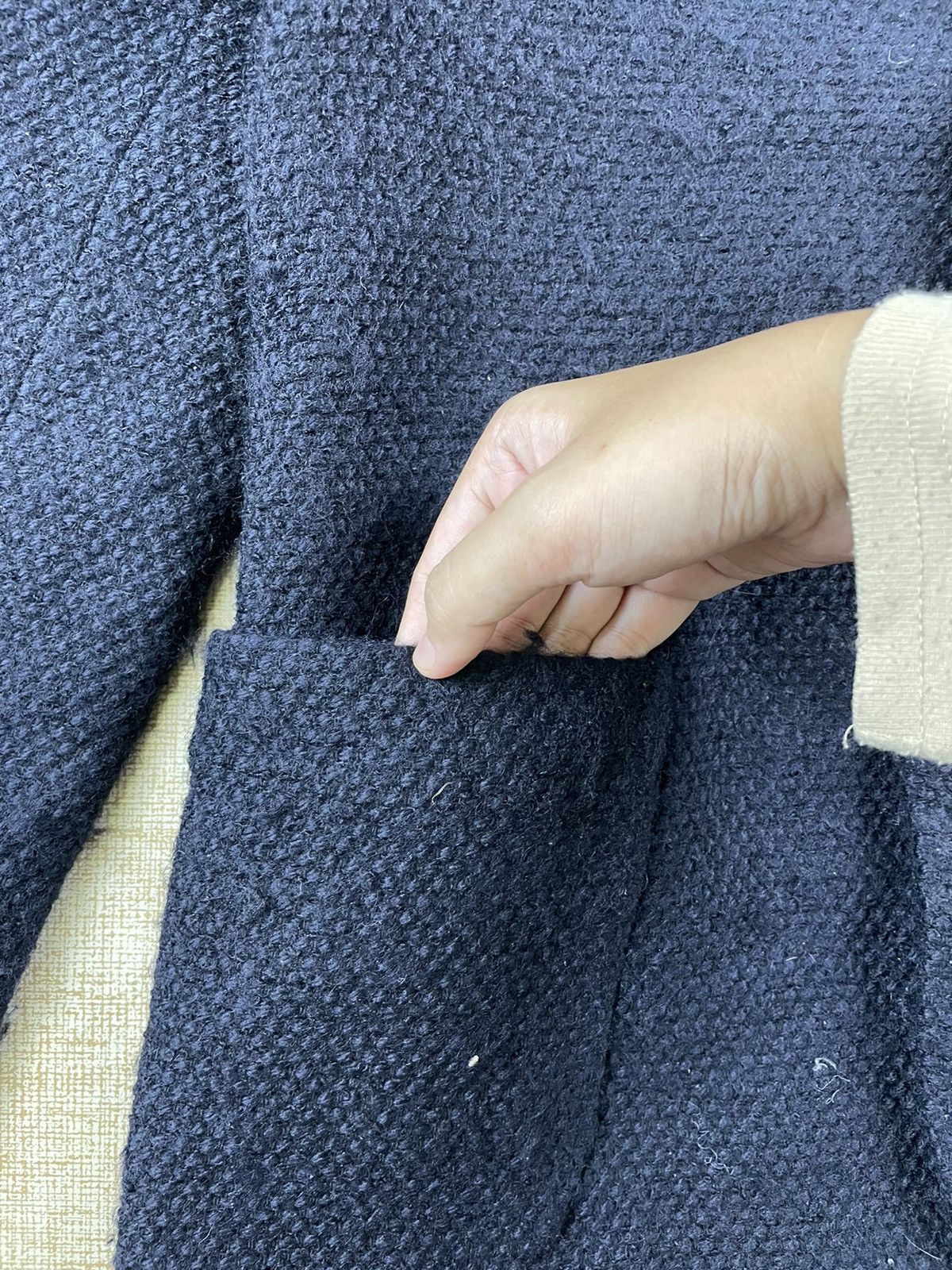 Blue Blue Japan × Indigo × Vintage Vtg BLUE BLUE JAPAN ARIGATO Pure Indigo Knit Button Jacket Size US M / EU 48-50 / 2 - 6 Thumbnail