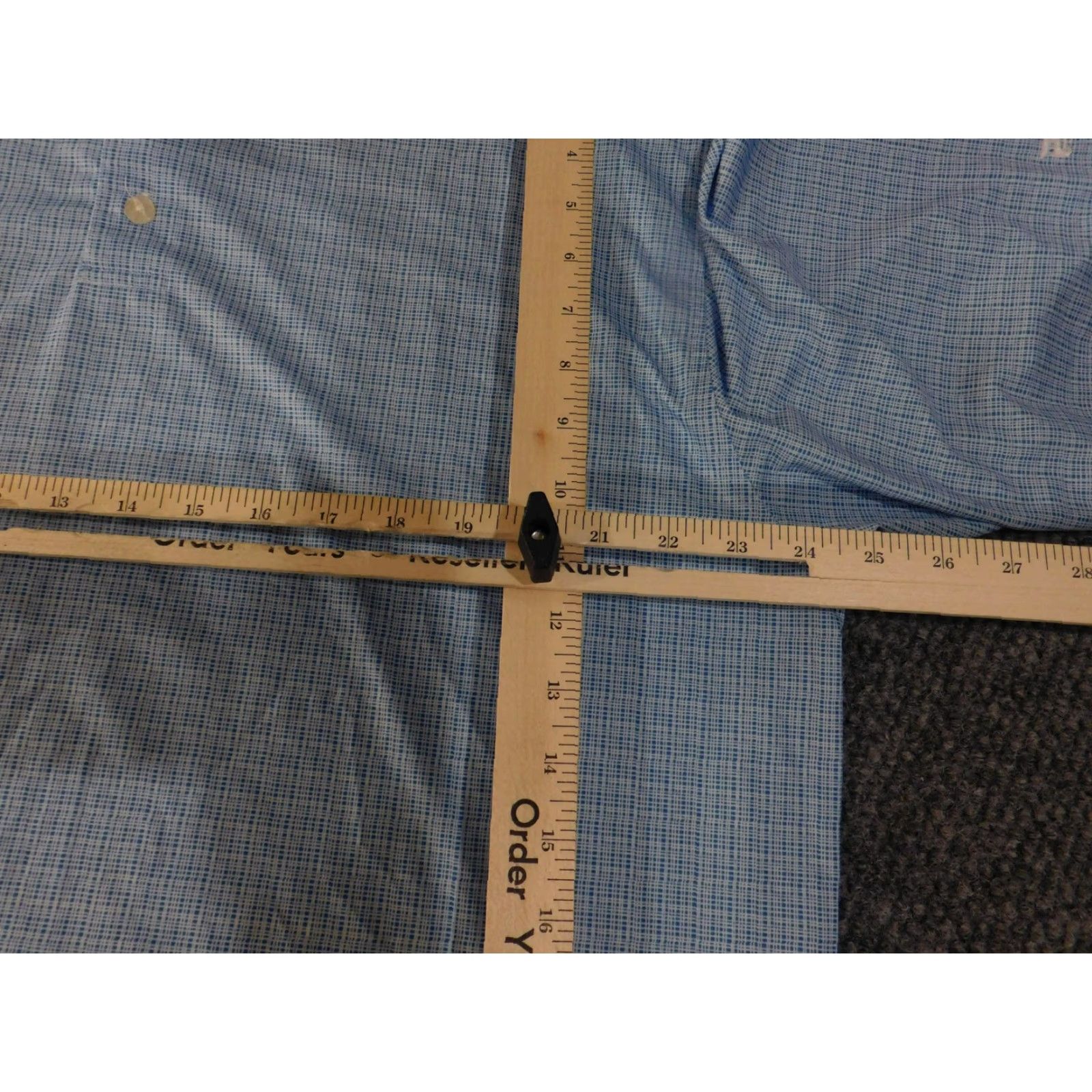 Footjoy FootJoy Polo Shirt Mens XL Blue Grid Check Golf Performance Lightweight Short Sleeve Breathable Moisture Wicking Collar FJ Logo Size US XL / EU 56 / 4 - 7 Thumbnail