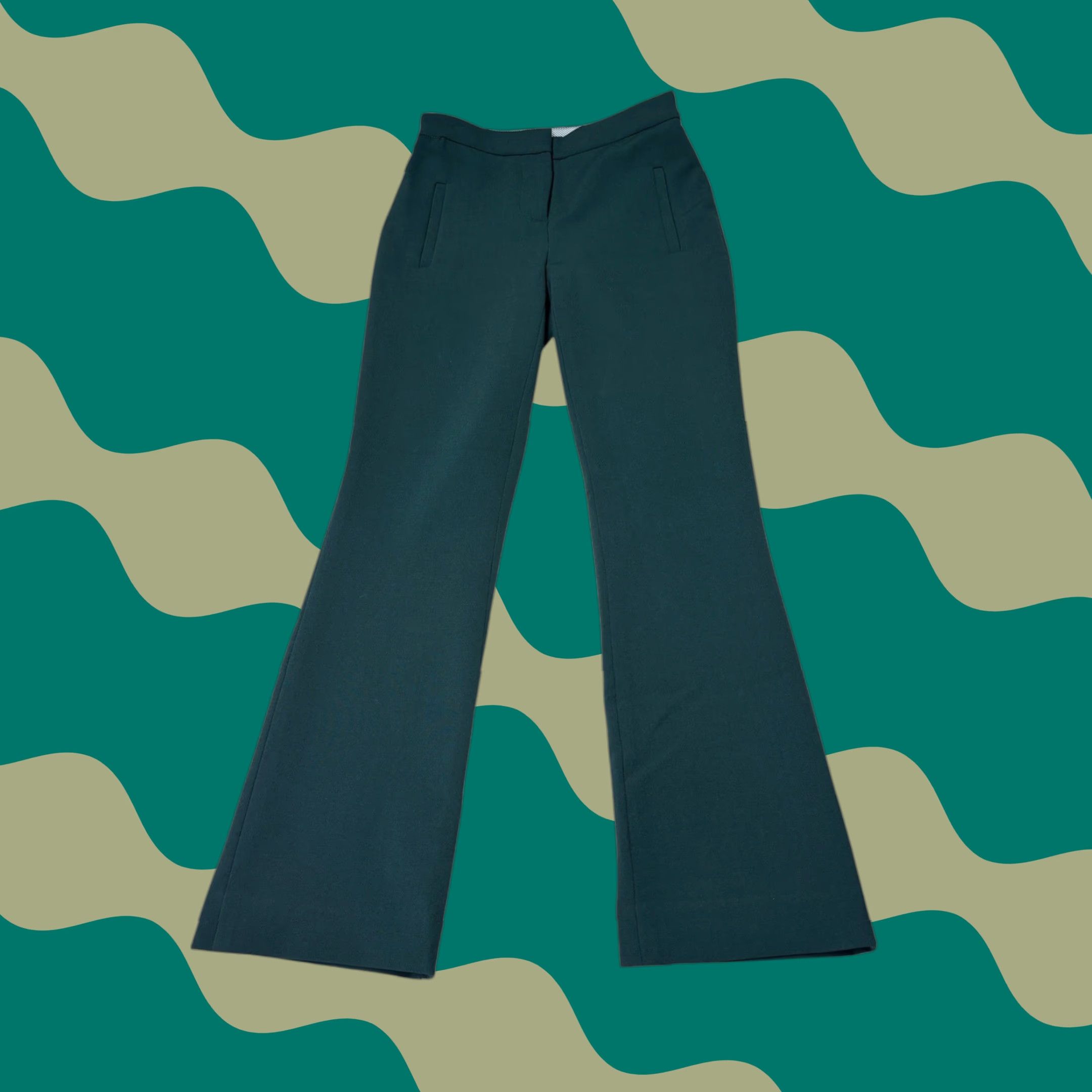 Veronica Beard Veronica Beard Green Pants Dress Pants Flare Leg Dark Forest Green 00 W24 L27 Women Size 24" / US 00 / IT 34 - 1 Thumbnail