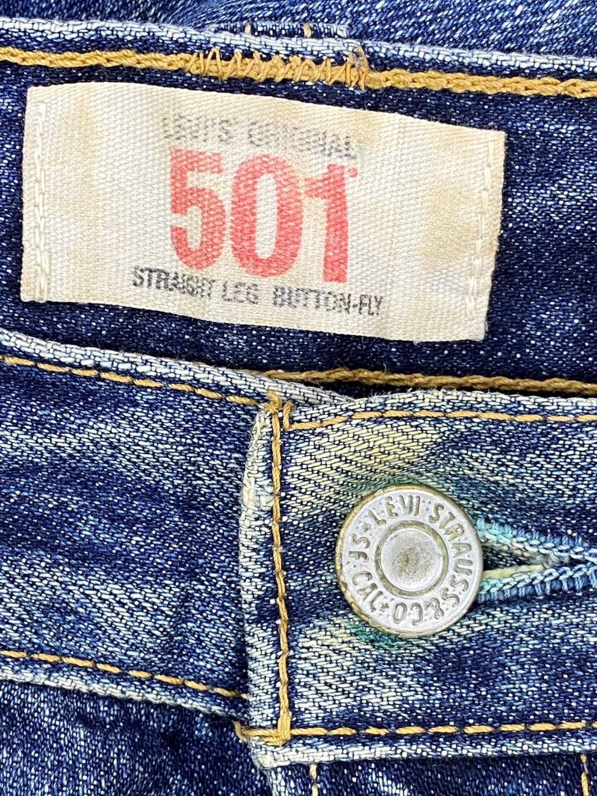 Levi's Levi’s 501 Mud Wash Whiskered Style Straight Leg Jeans Size US 30 / EU 46 - 10 Thumbnail