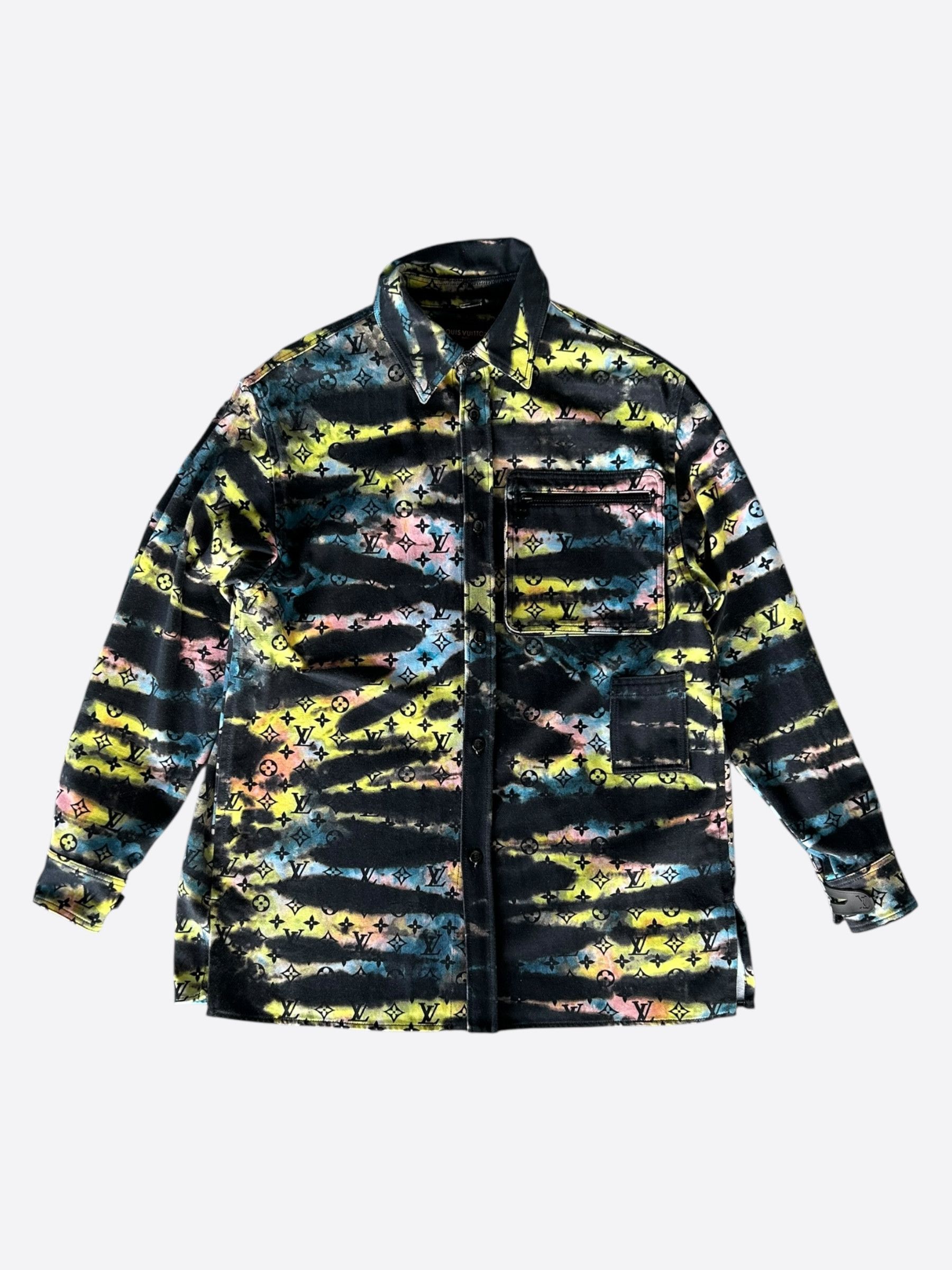 Louis Vuitton Louis Vuitton Multicolor Tie-Dye Monogram Overcoat Size US XL / EU 56 / 4 - 1 Thumbnail
