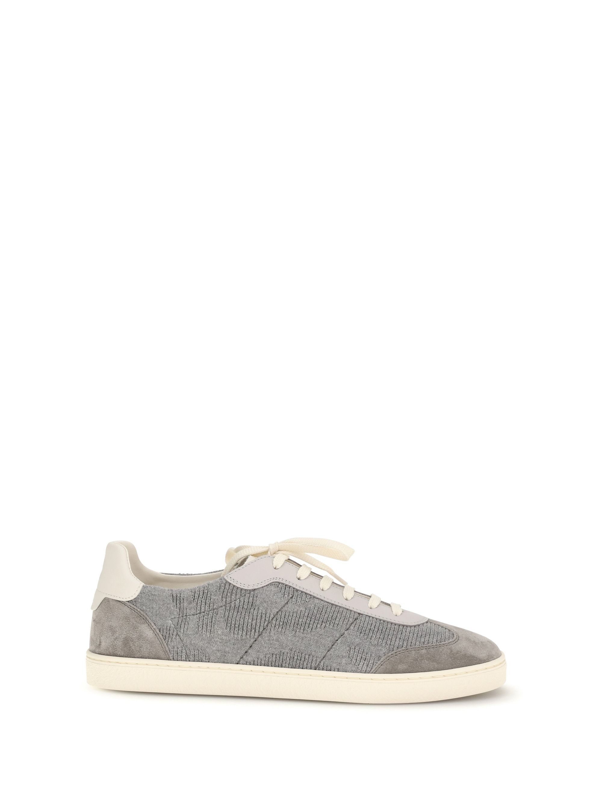 Brunello Cucinelli Cotton knit and leather Sneakers Size US 7.5 / EU 40-41 - 1 Thumbnail