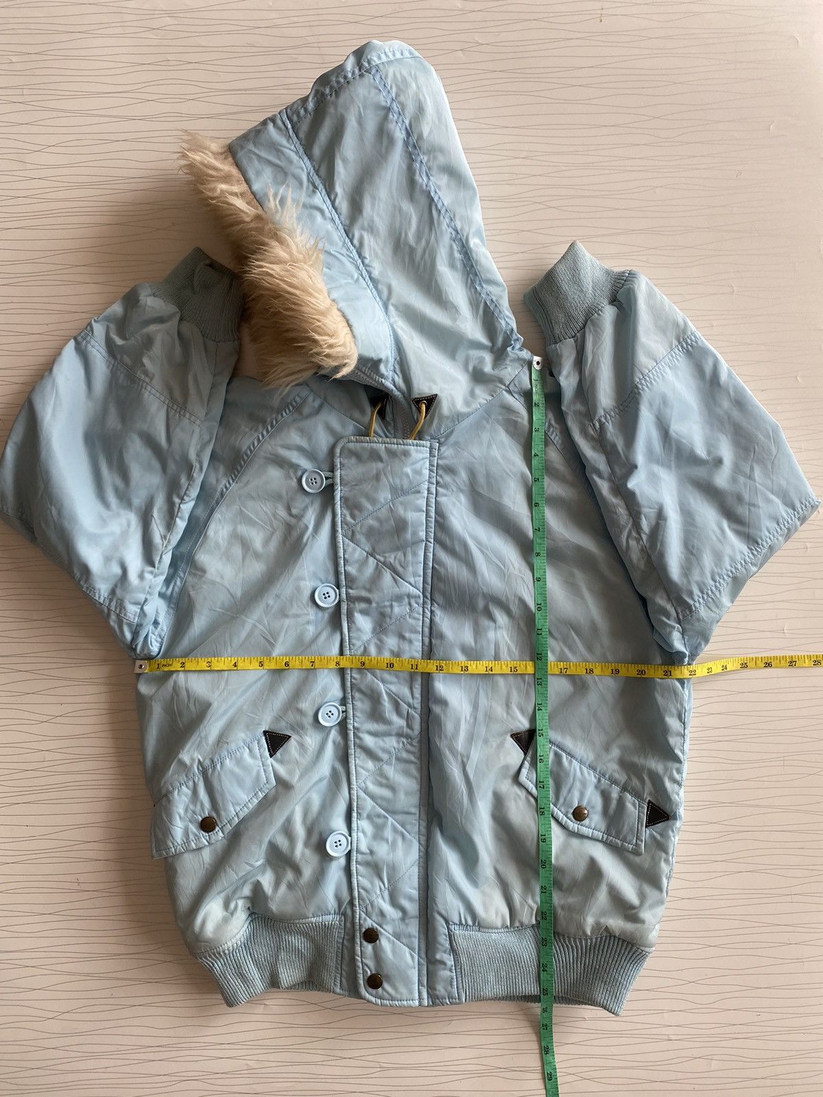 Vintage × Wrangler Vintage Wrangler Lining Fur Hood Bomber Style Flight Jacket Size US L / EU 52-54 / 3 - 25 Thumbnail