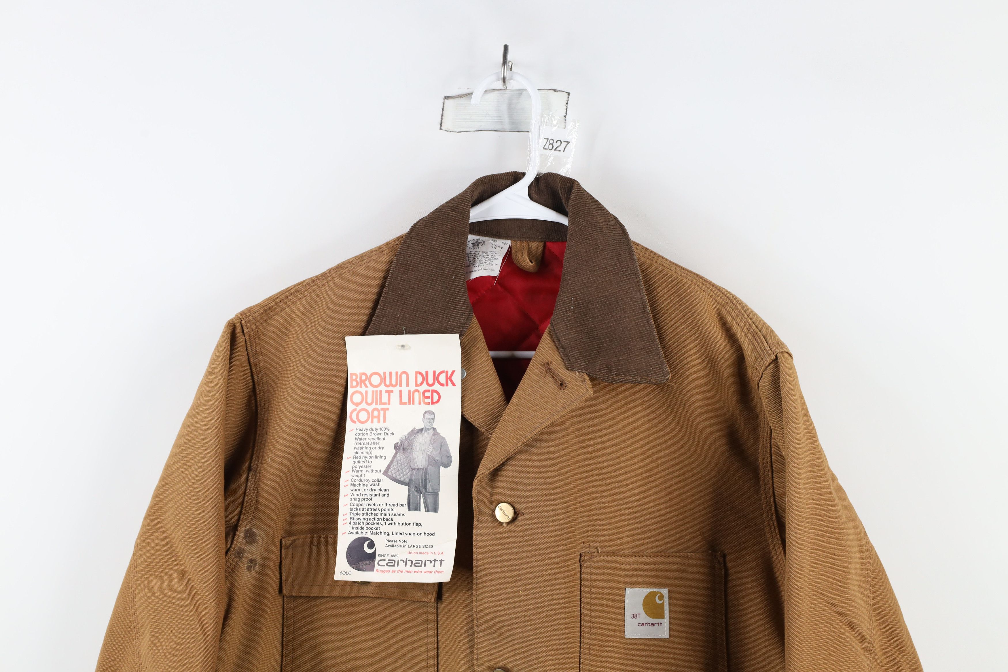 Carhartt × Vintage Deadstock Vintage 80s Carhartt Barn Jacket Duck Brown USA Size US L / EU 52-54 / 3 - 2 Thumbnail