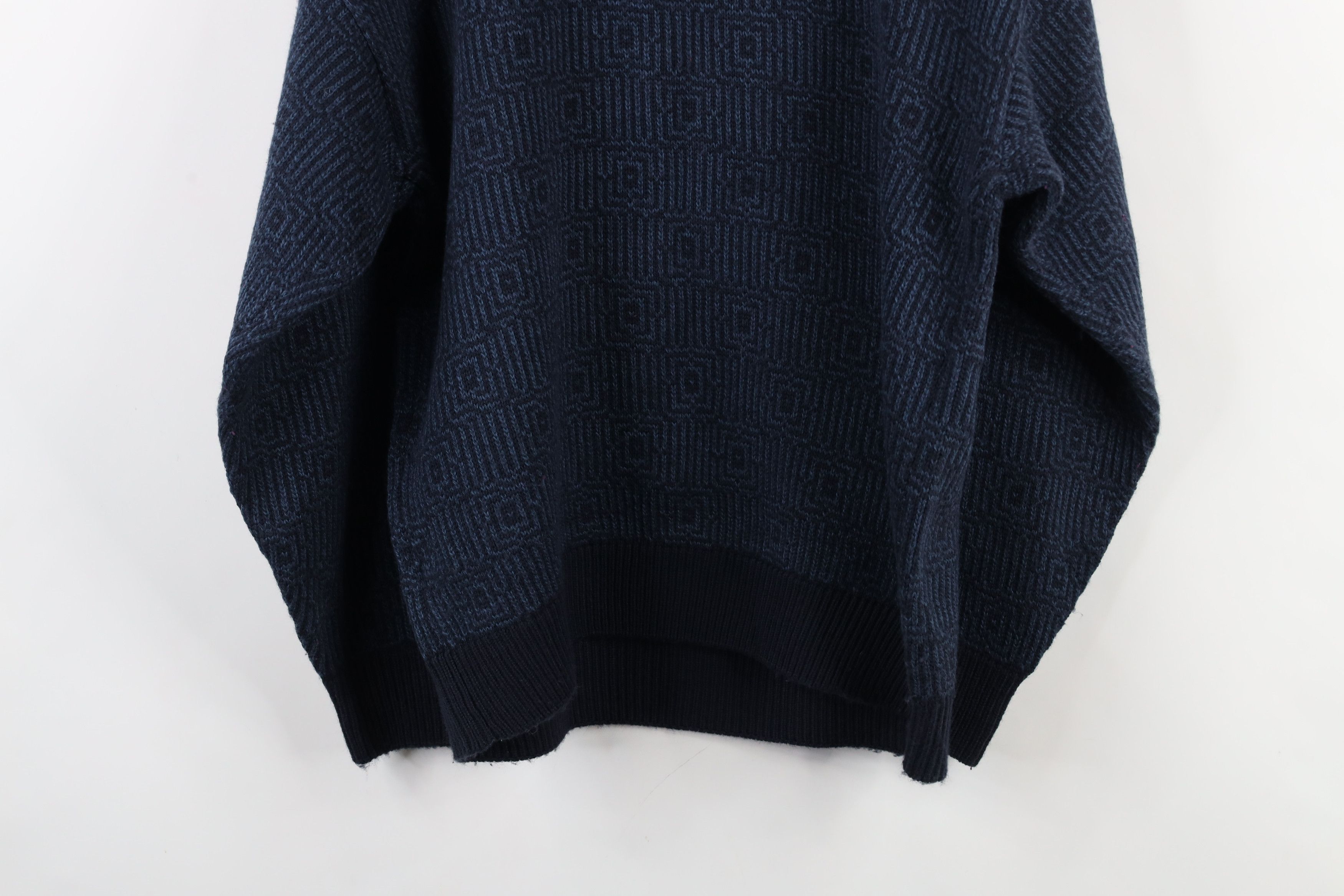 Vintage Vintage 90s Streetwear Trippy Knit Crewneck Sweater Blue Size US XL / EU 56 / 4 - 8 Thumbnail