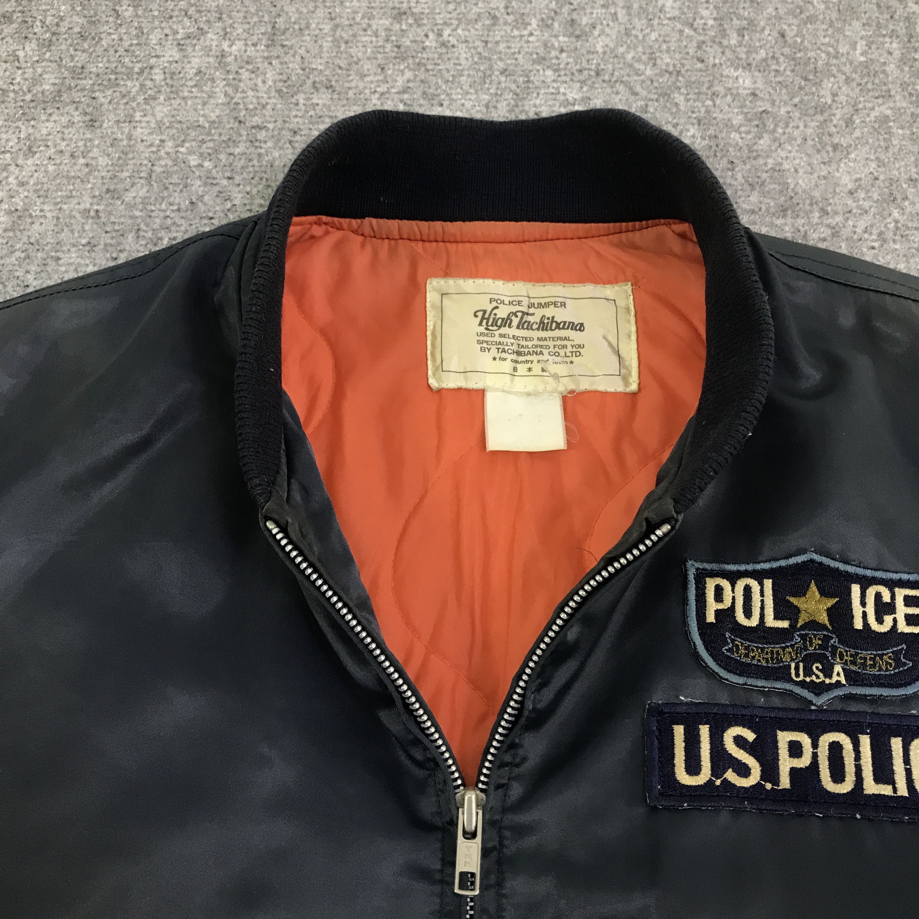 Japanese Brand U.S Police bombers Navy jacket K126B1 Size US L / EU 52-54 / 3 - 5 Thumbnail