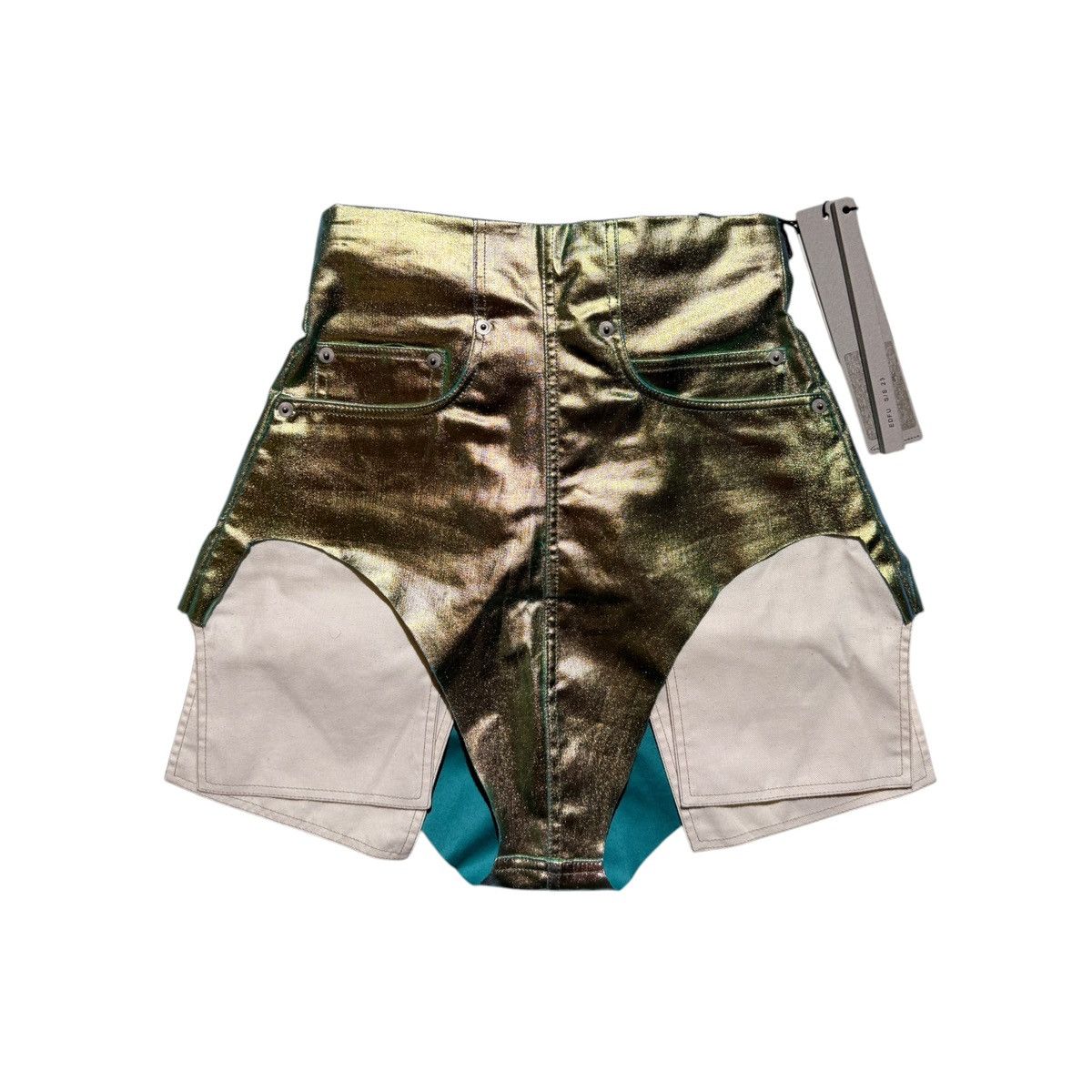 Rick Owens Iridescent cut off shorts Size 27" / US 4 / IT 40 - 1 Thumbnail