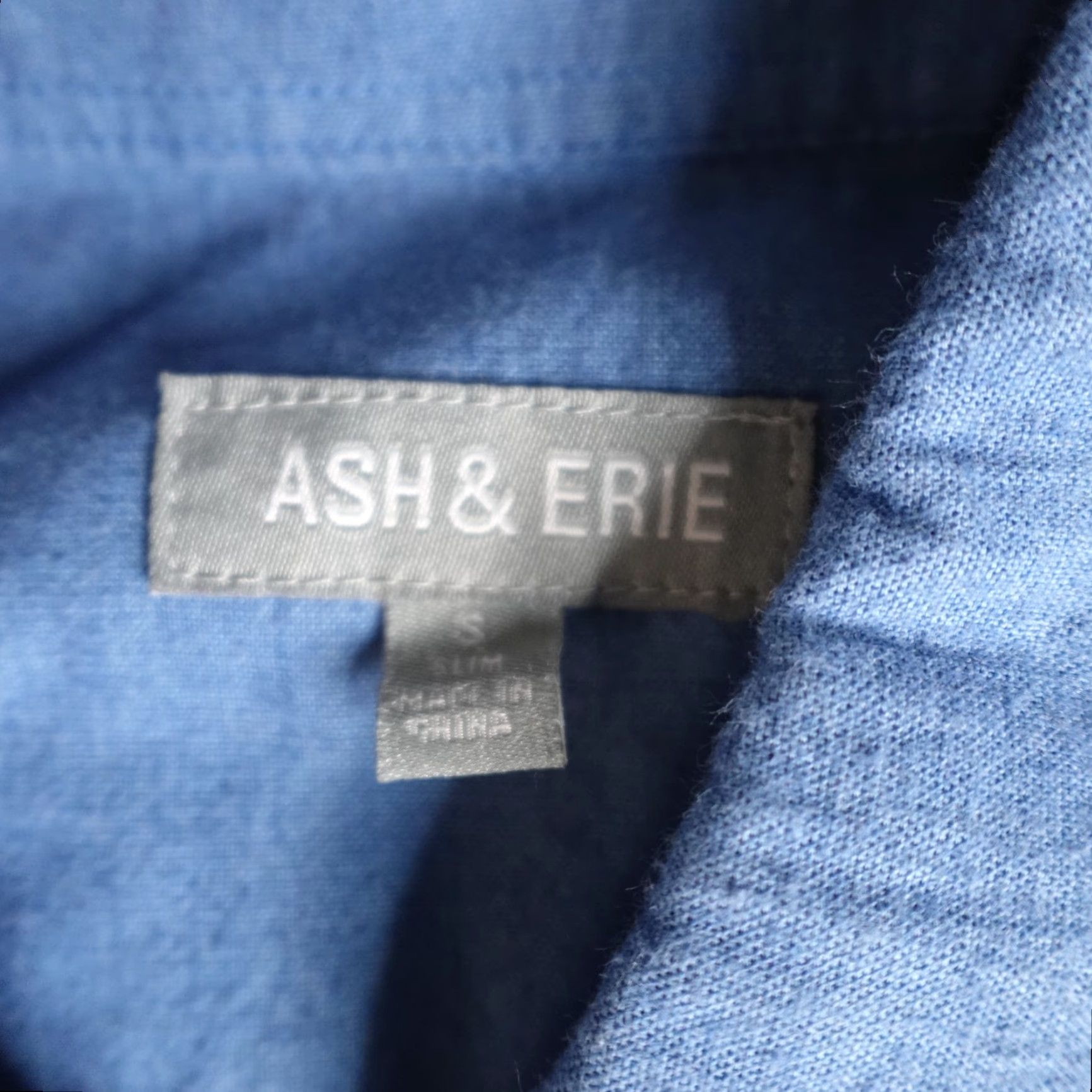 Vintage Ash & Erie Shirt Blue Flannel Solid Cotton Blend Button-Up Long Sleeve Shirt Men S Small Blue Cotton Polyester Spandex Button-Down Pockets Ash & Erie Size US S / EU 44-46 / 1 - 2 Thumbnail