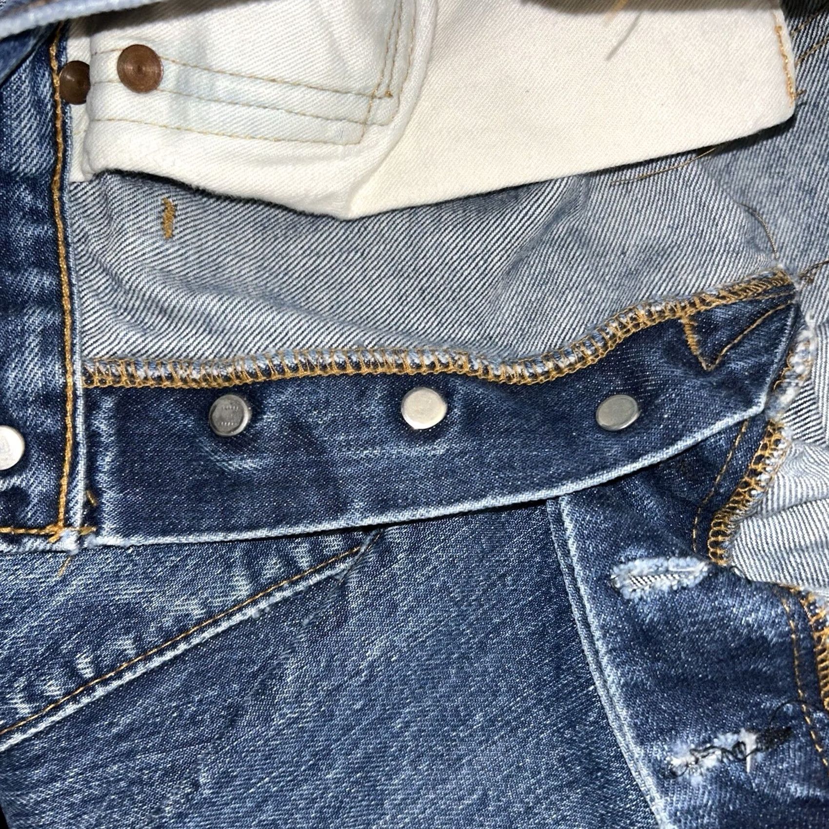 Sears VINTAGE Sears Blue Line Selvedge Denim Jeans 25x27 Denim Blue Mens? 1960s Size US 26 / EU 42 - 6 Thumbnail