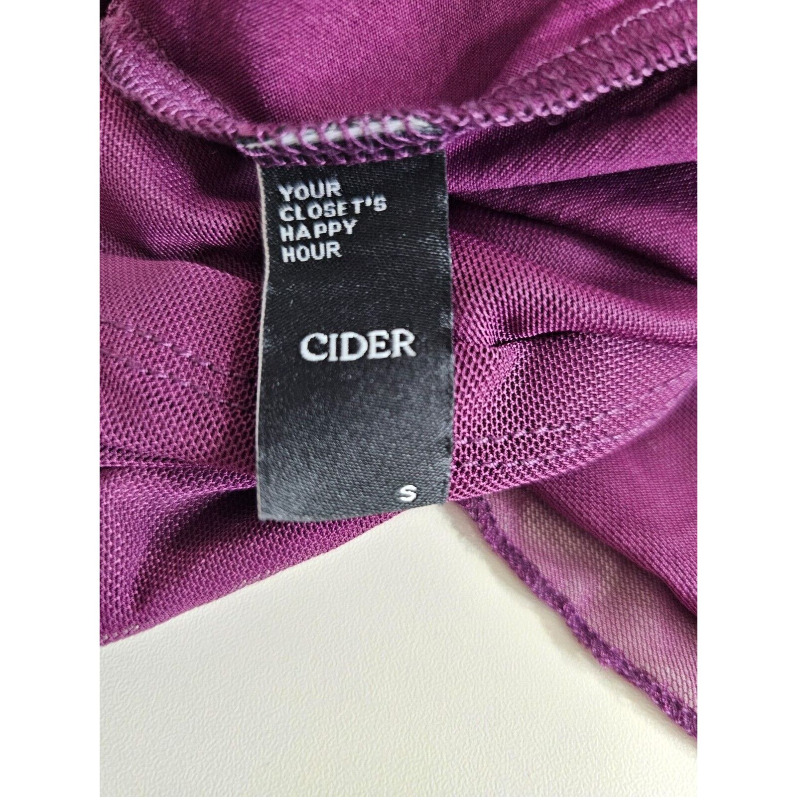 Cider Cider Purple Sleeveless Ruffle Mesh Faux Wrap Tie Neck Top S Size S / US 4 / IT 40 - 4 Thumbnail
