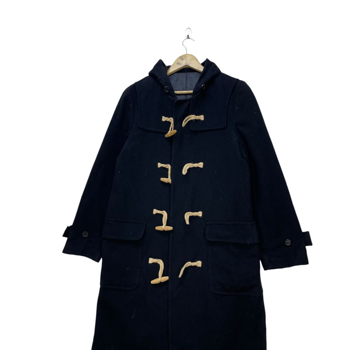 Autumn Cashmere × Yohji Yamamoto 💥Ined Yohji Yamamoto Toggles Button Hoodie Long Coat Jacke Size M / US 6-8 / IT 42-44 - 4 Thumbnail